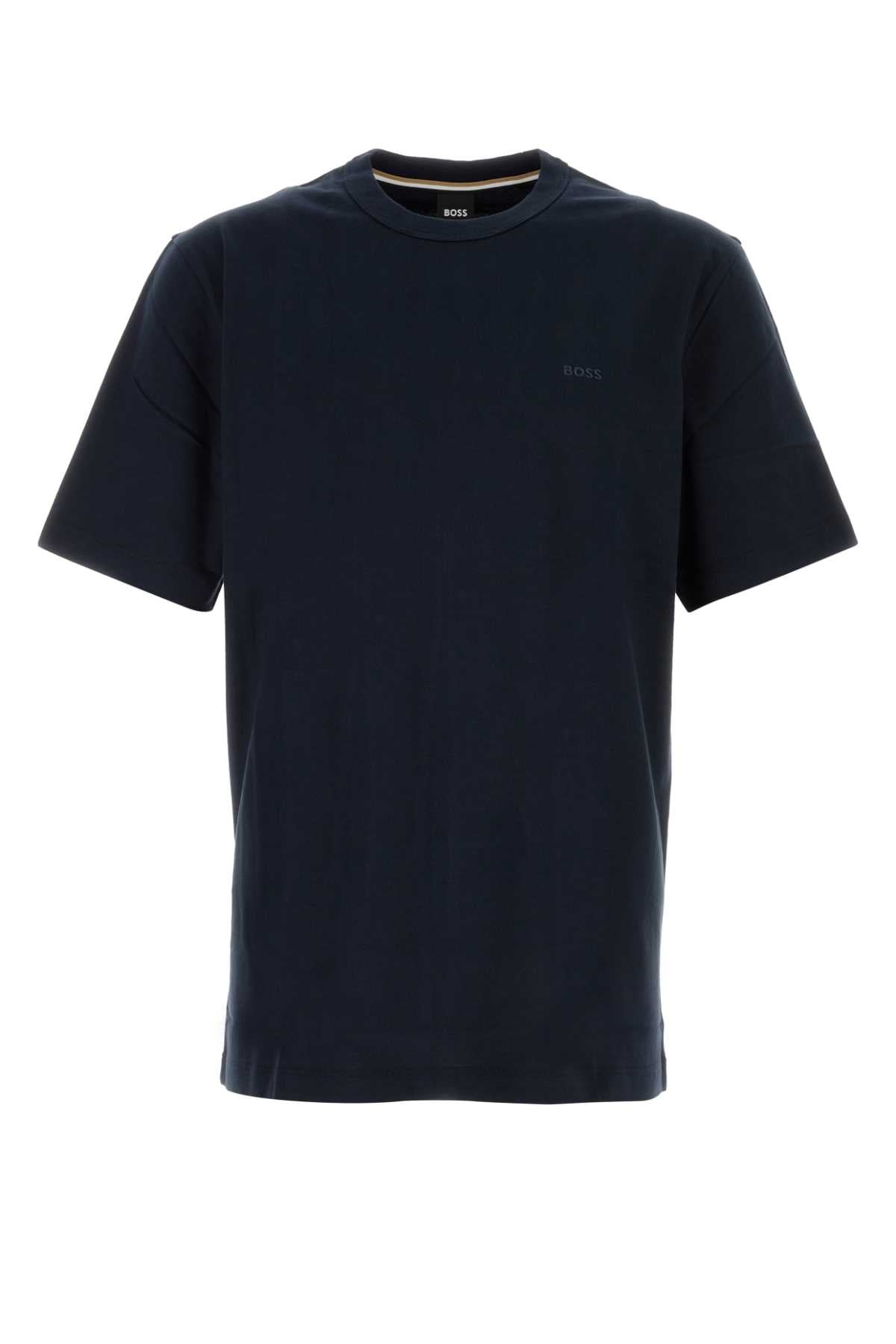 Boss Men Navy Blue Cotton T-Shirt BOSS
