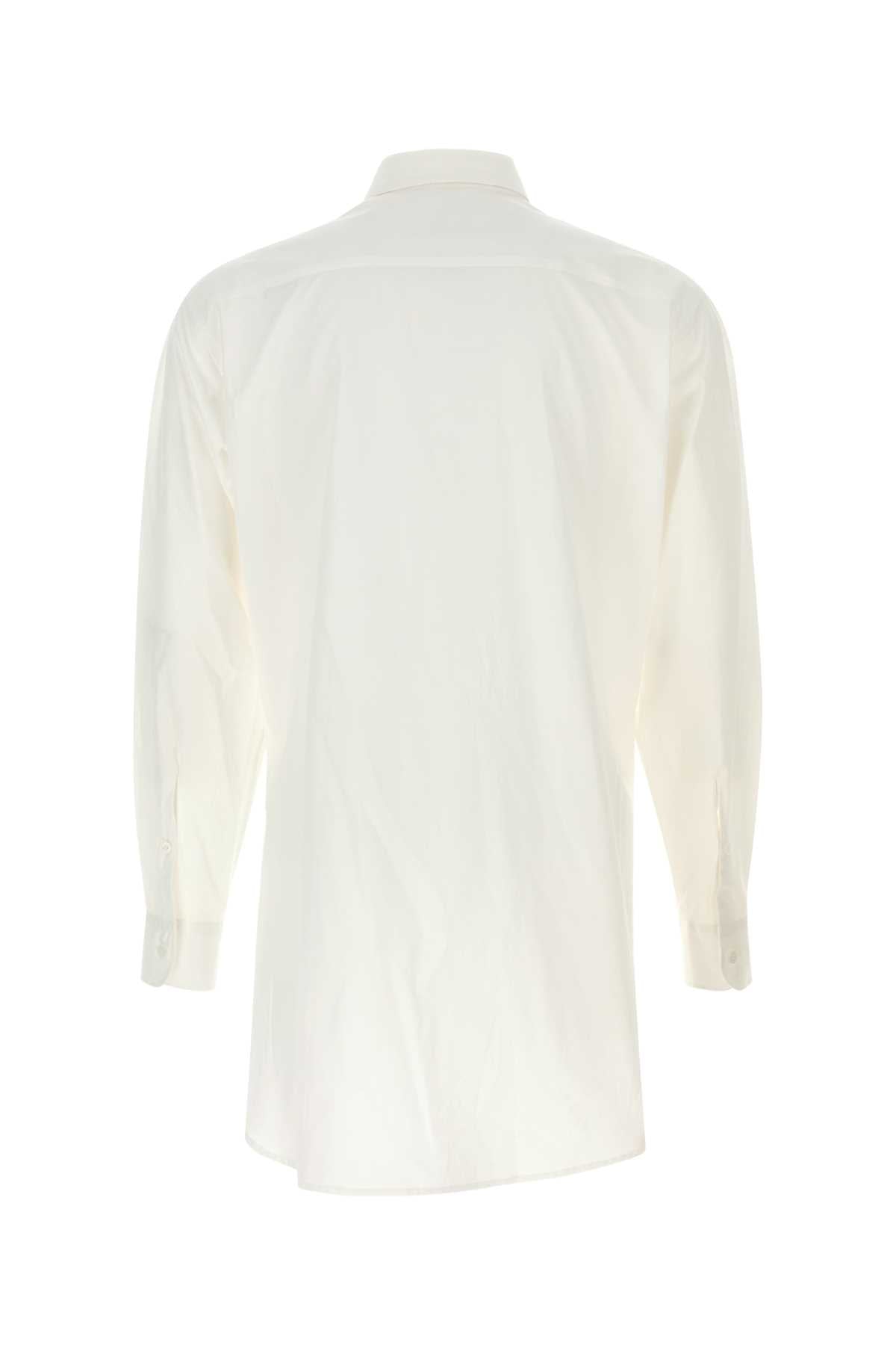 Yohji Yamamoto Men White Cotton Shirt YOHJI YAMAMOTO