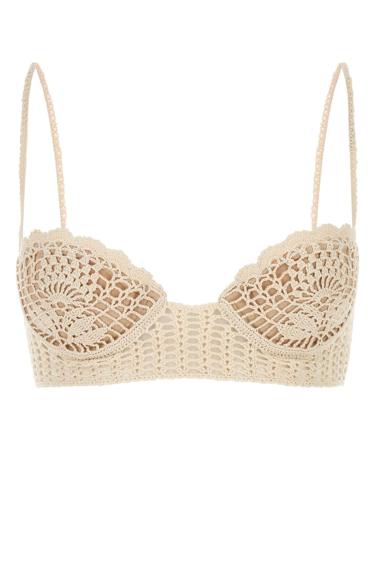 Magda Butrym Women Ivory Crochet Bra MAGDA BUTRYM