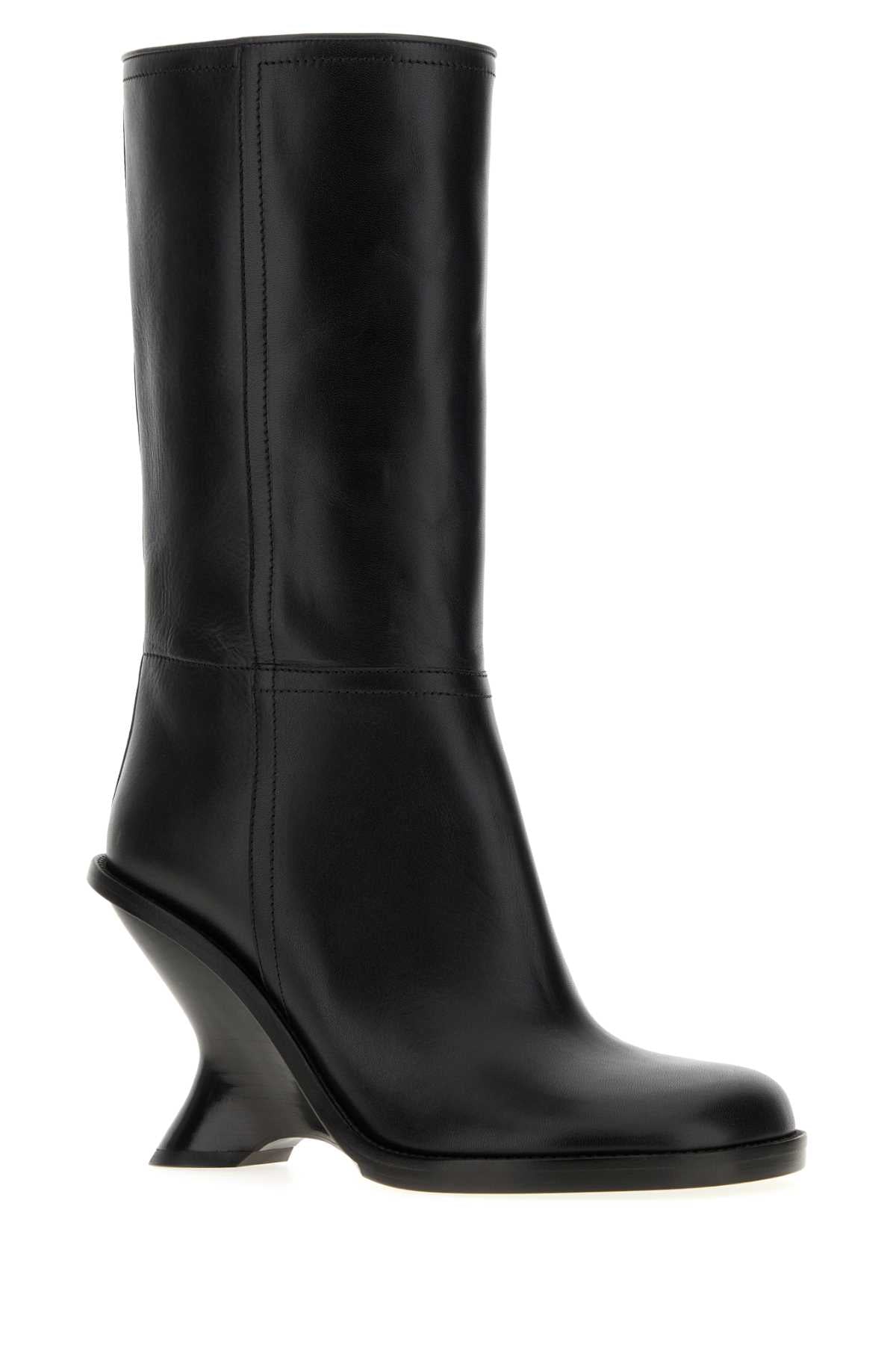 Dries Van Noten Women Black Leather Boots DRIES VAN NOTEN