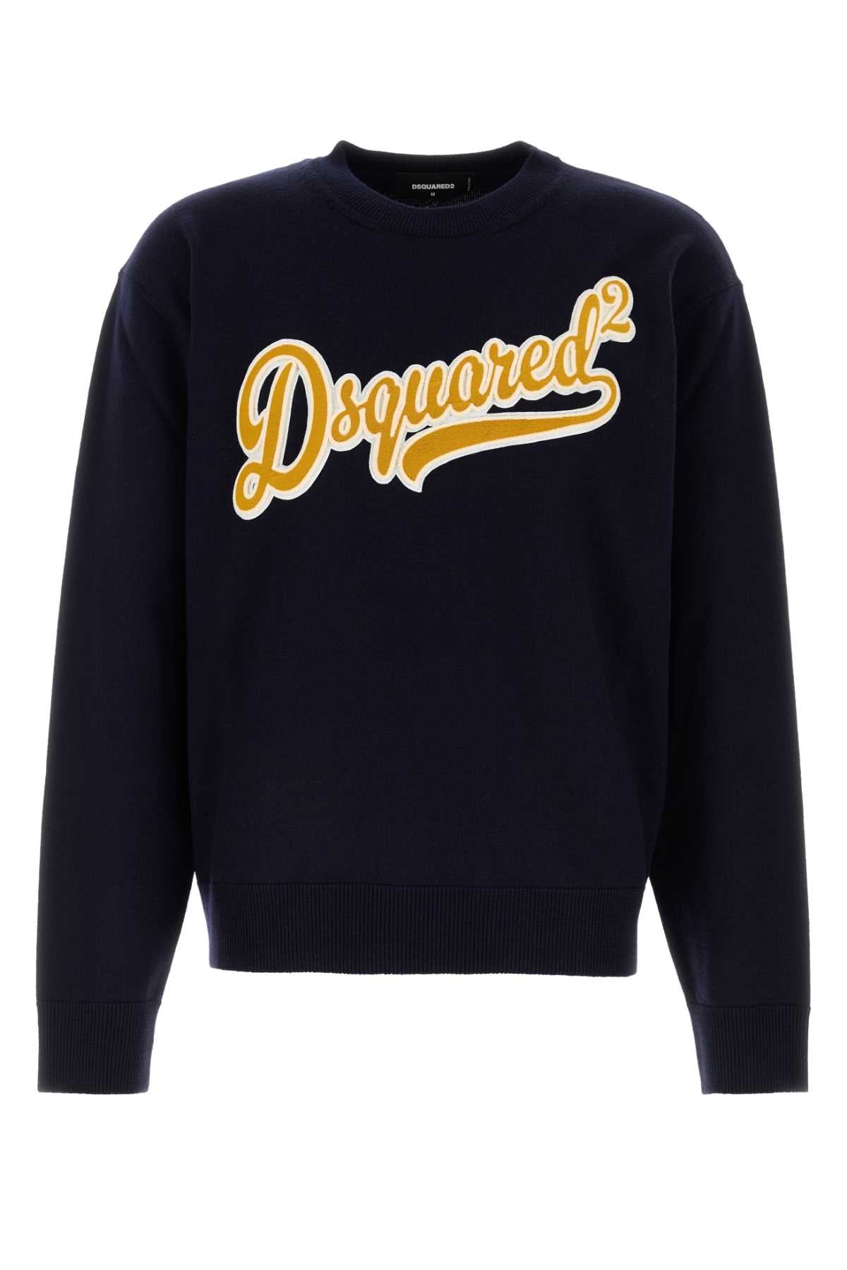 Dsquared Men Blue Wool Sweater DSQUARED2