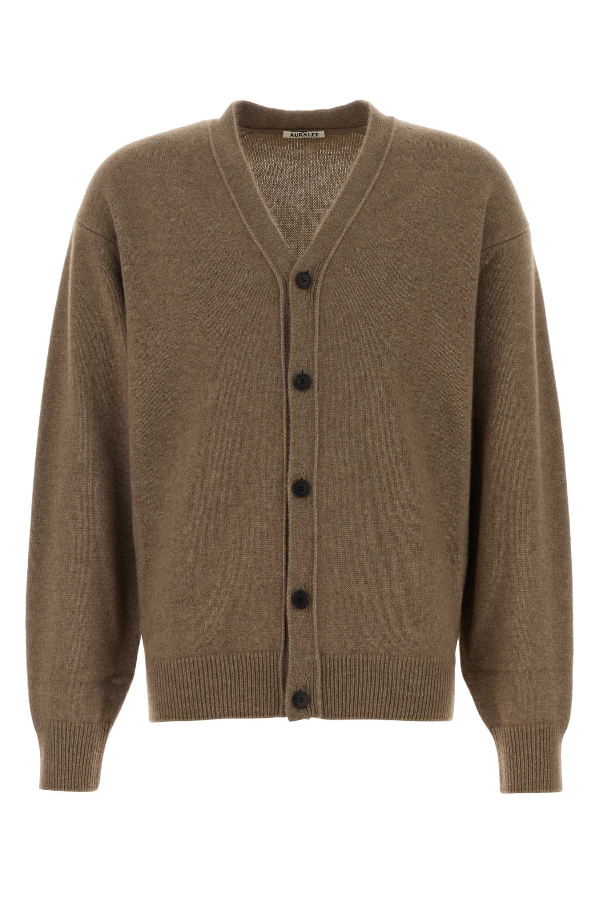 Auralee Men Brown Cashmere Cardigan AURALEE