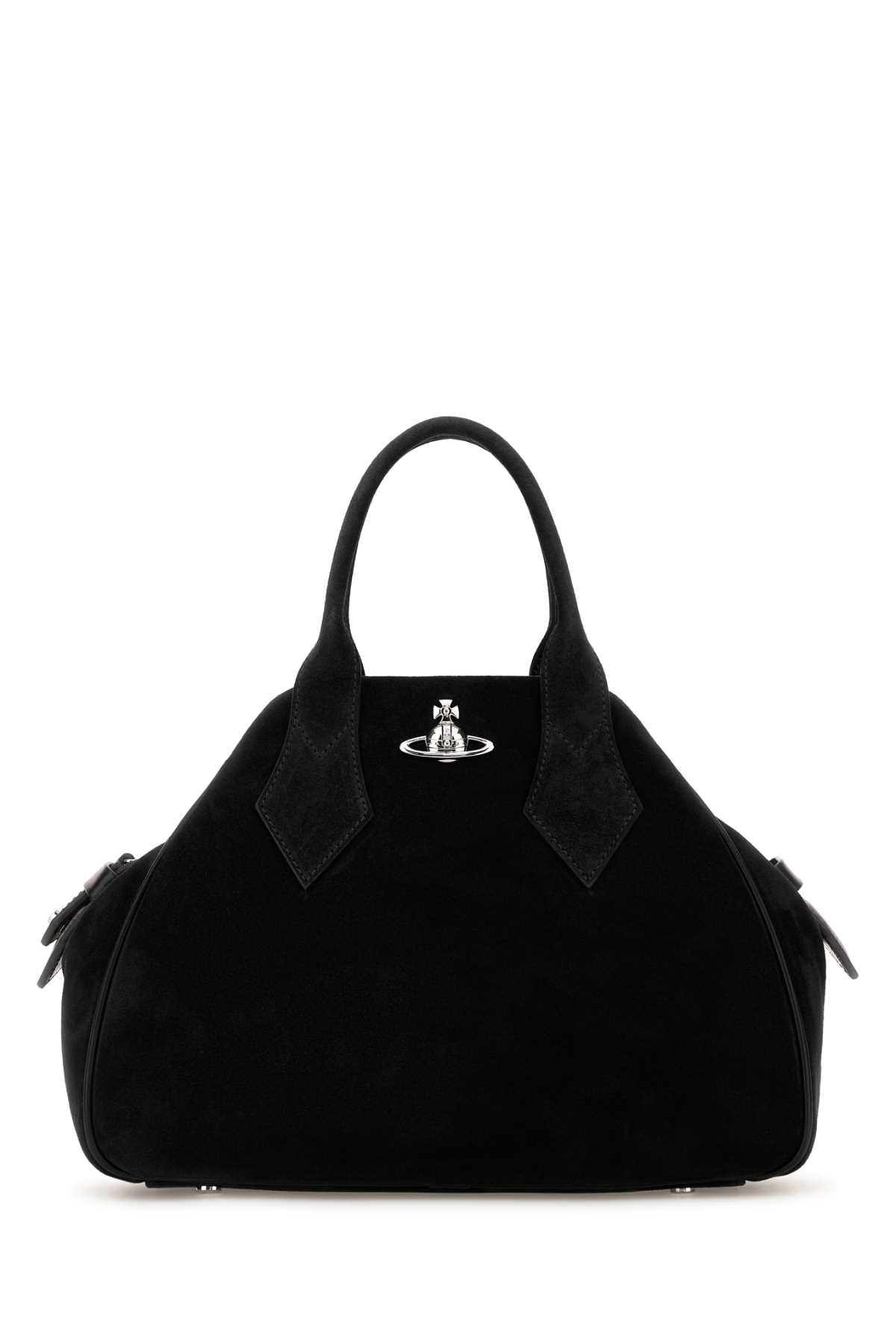 Vivienne Westwood Women Black Suede Medium Yasmine Handbag VIVIENNE WESTWOOD