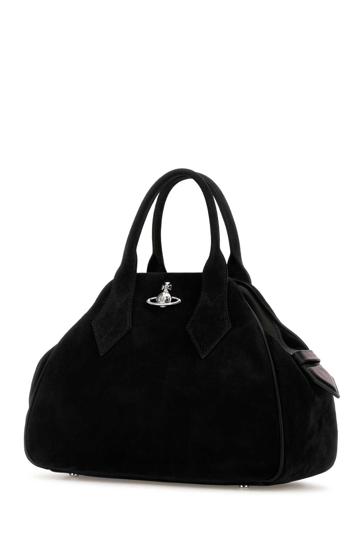 Vivienne Westwood Women Black Suede Medium Yasmine Handbag VIVIENNE WESTWOOD