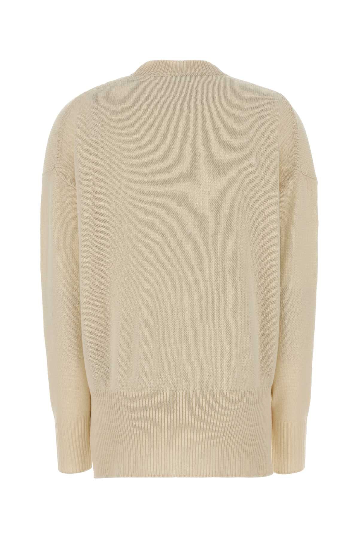 Jil Sander Women Ivory Cashmere Oversize Sweater JIL SANDER