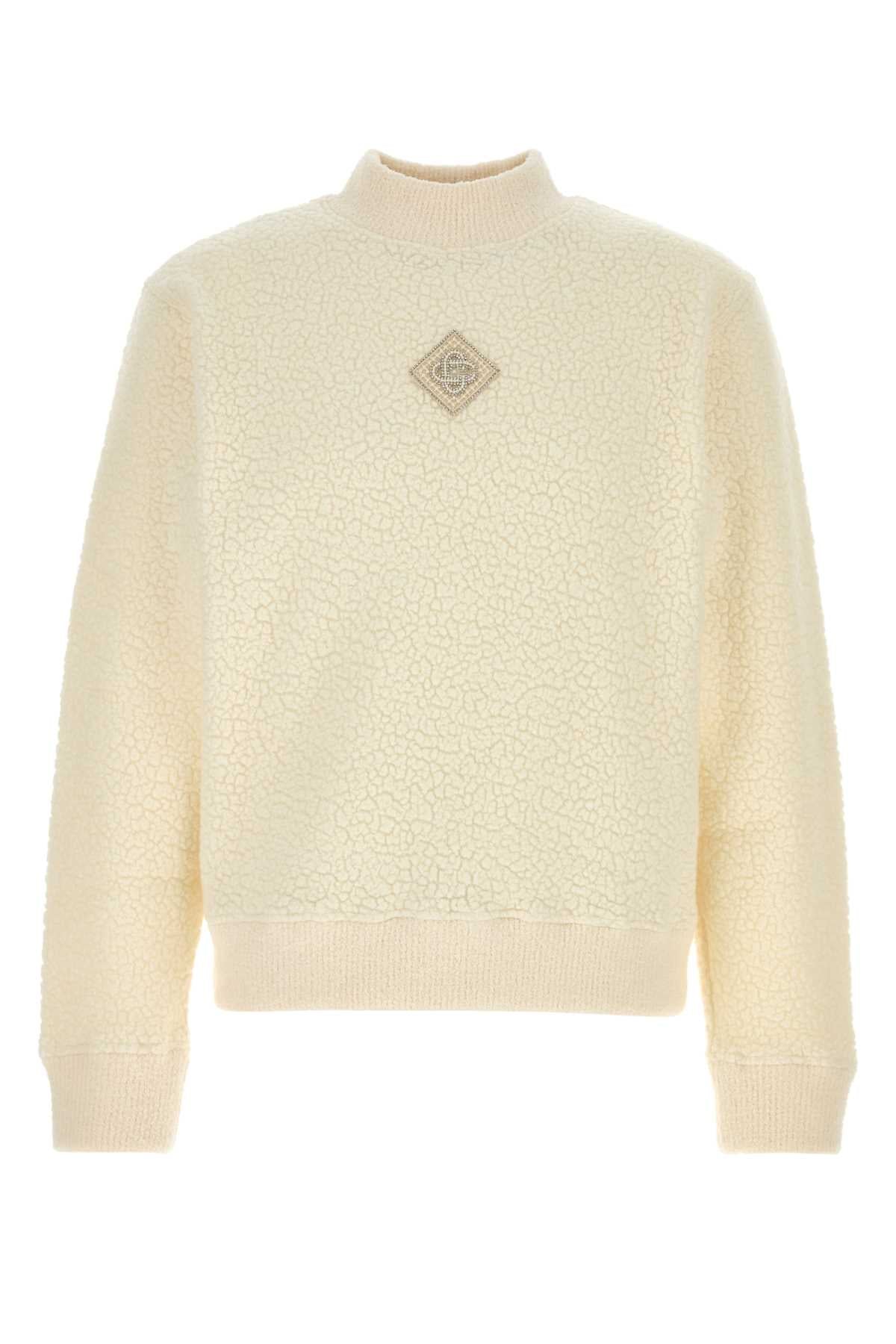 Casablanca Men Ivory Terry Fabric Sweatshirt CASABLANCA