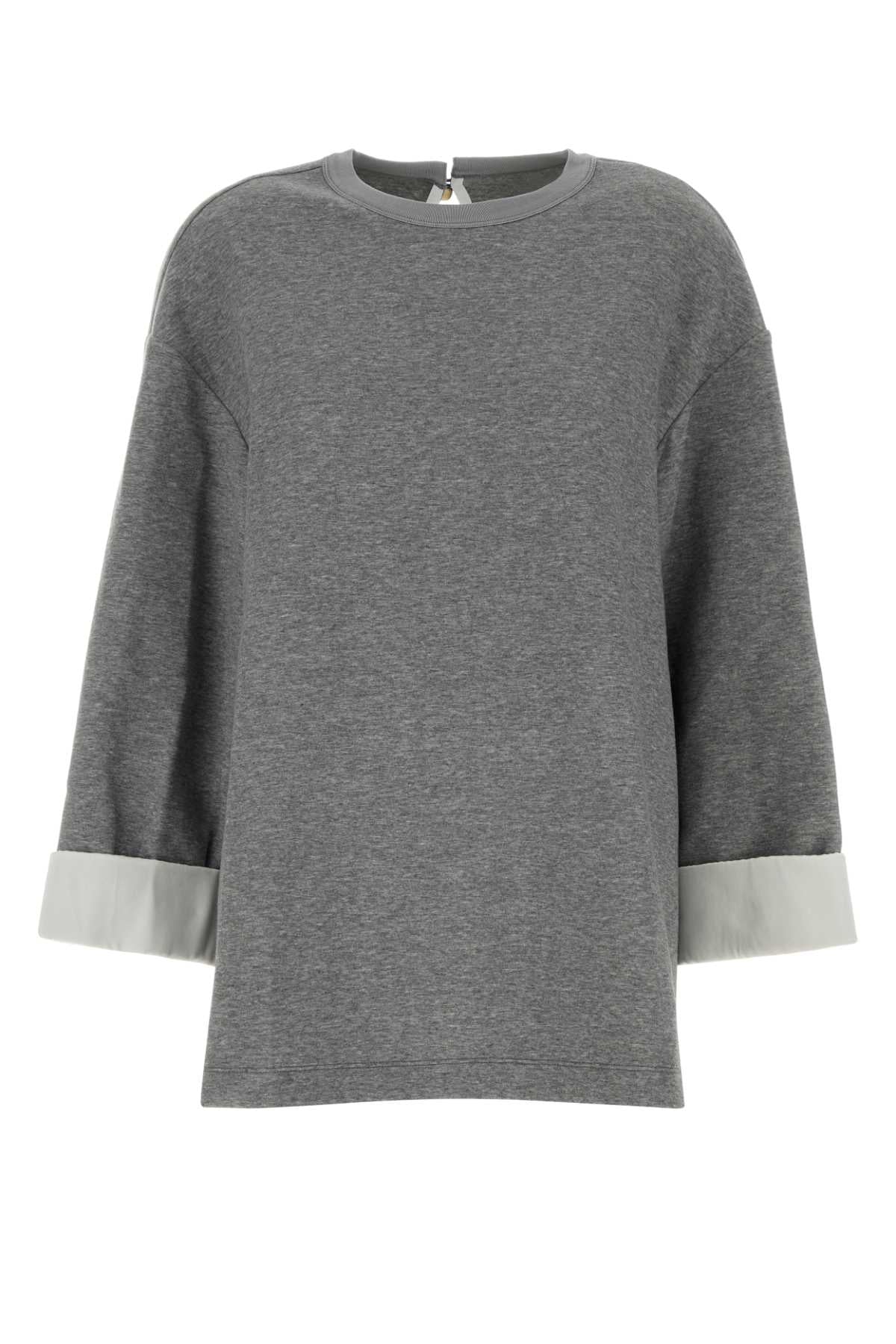 Carven Women Grey Nylon Blend Oversize Sweatshirt CARVEN