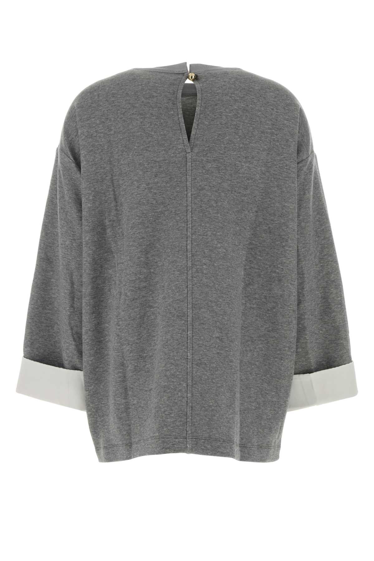 Carven Women Grey Nylon Blend Oversize Sweatshirt CARVEN