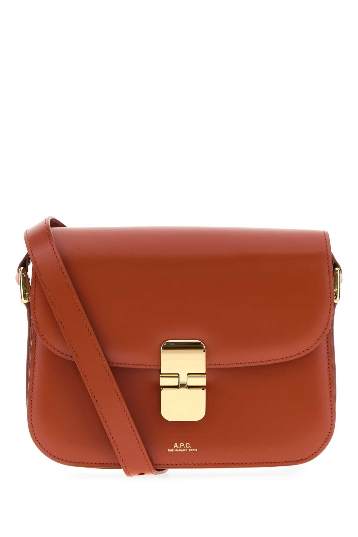 A.P.C. Women Brick Leather Small Grace Crossbody Bag A.P.C.