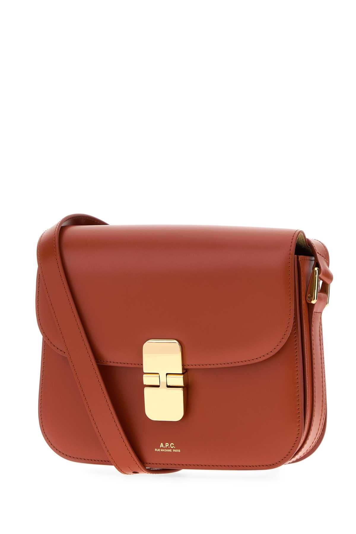 A.P.C. Women Brick Leather Small Grace Crossbody Bag A.P.C.