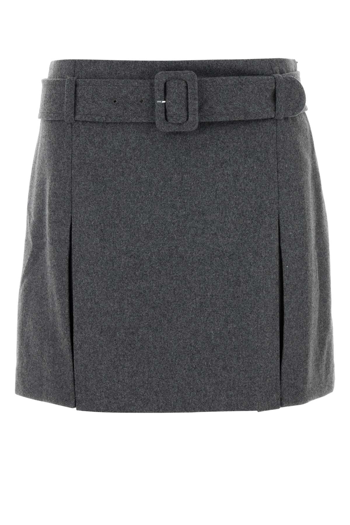 A.P.C. Women Grey Flannel Cecile Mini Skirt