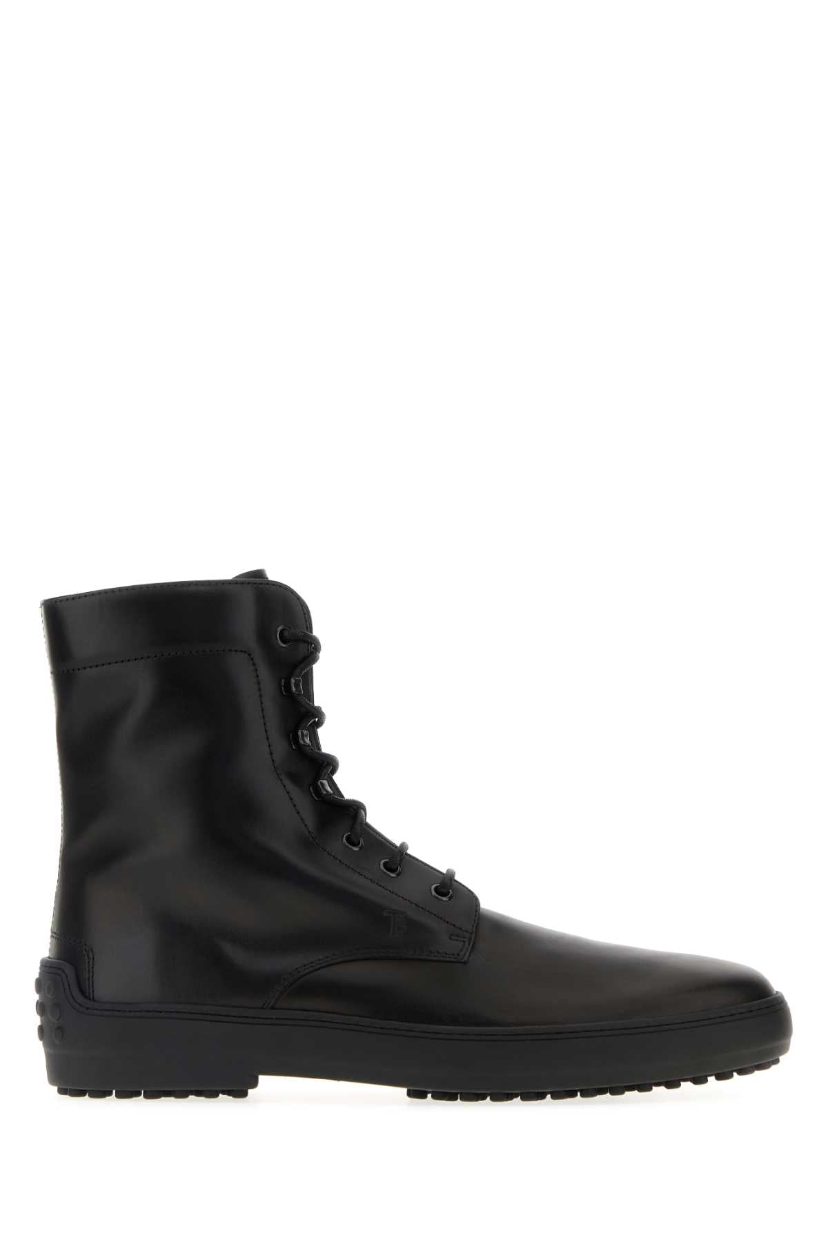 Tod's Men Black Leather Ankle Boots TOD'S
