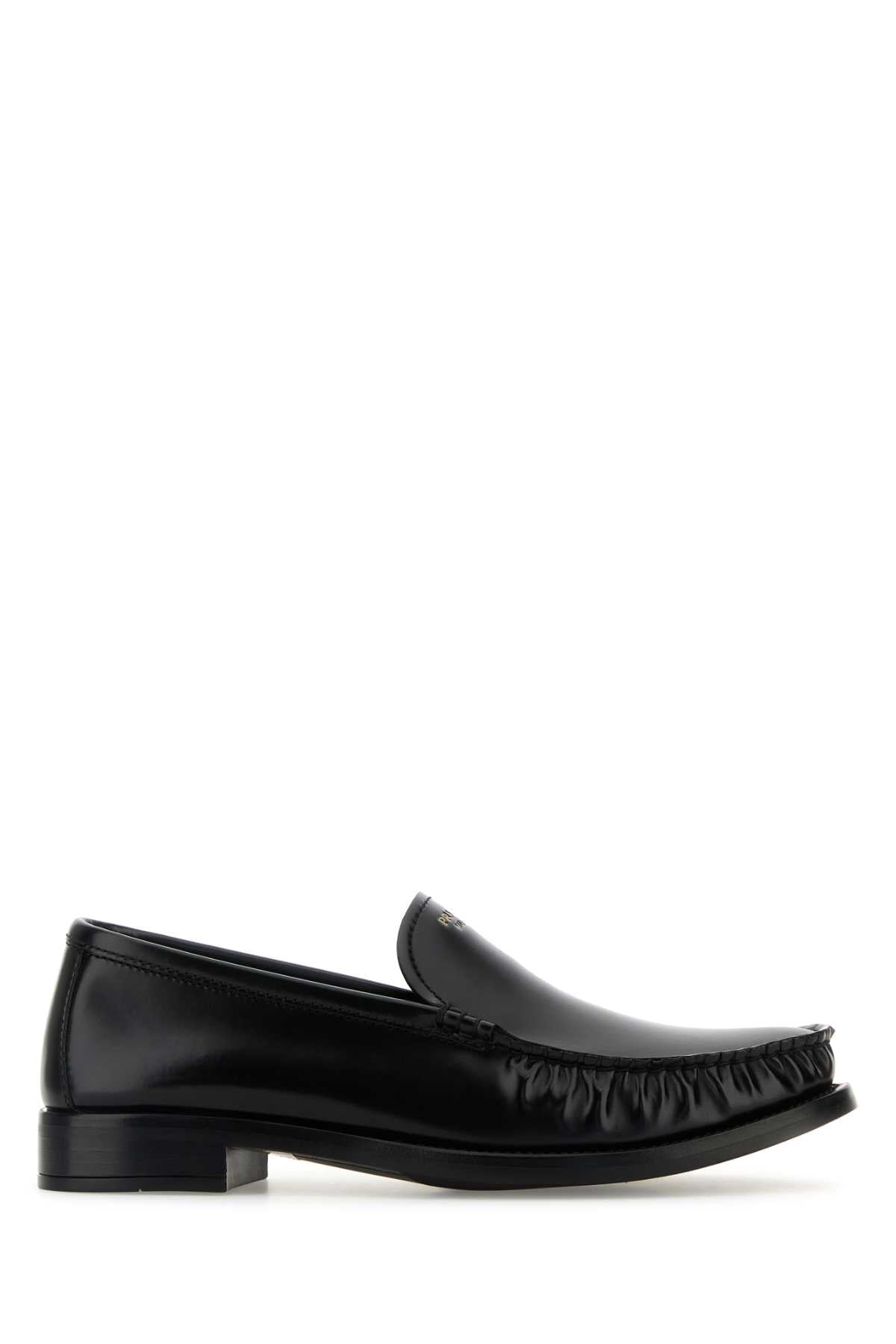 Prada Women Black Leather Loafers PRADA