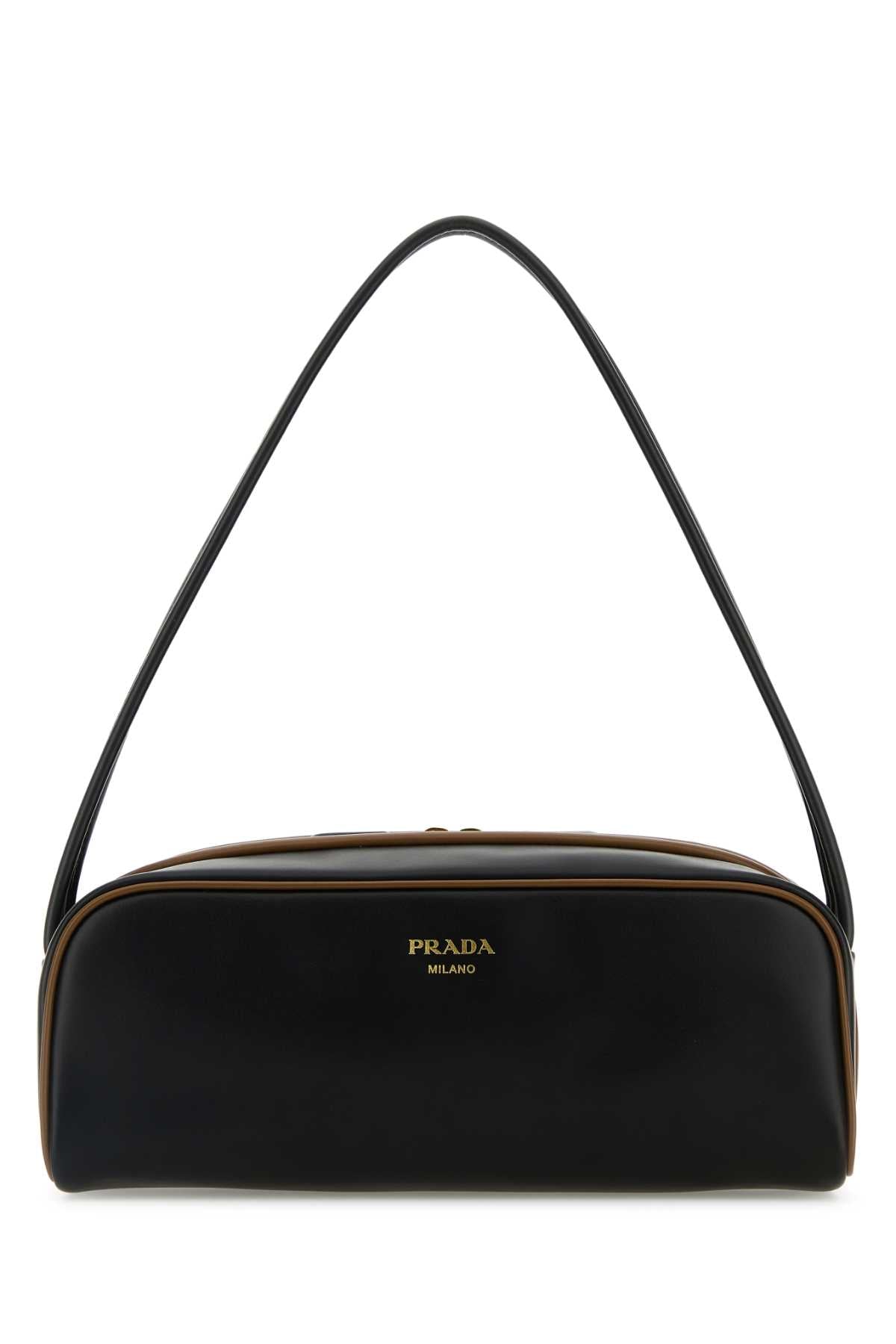 Prada Women Black Leather Shoulder Bag PRADA