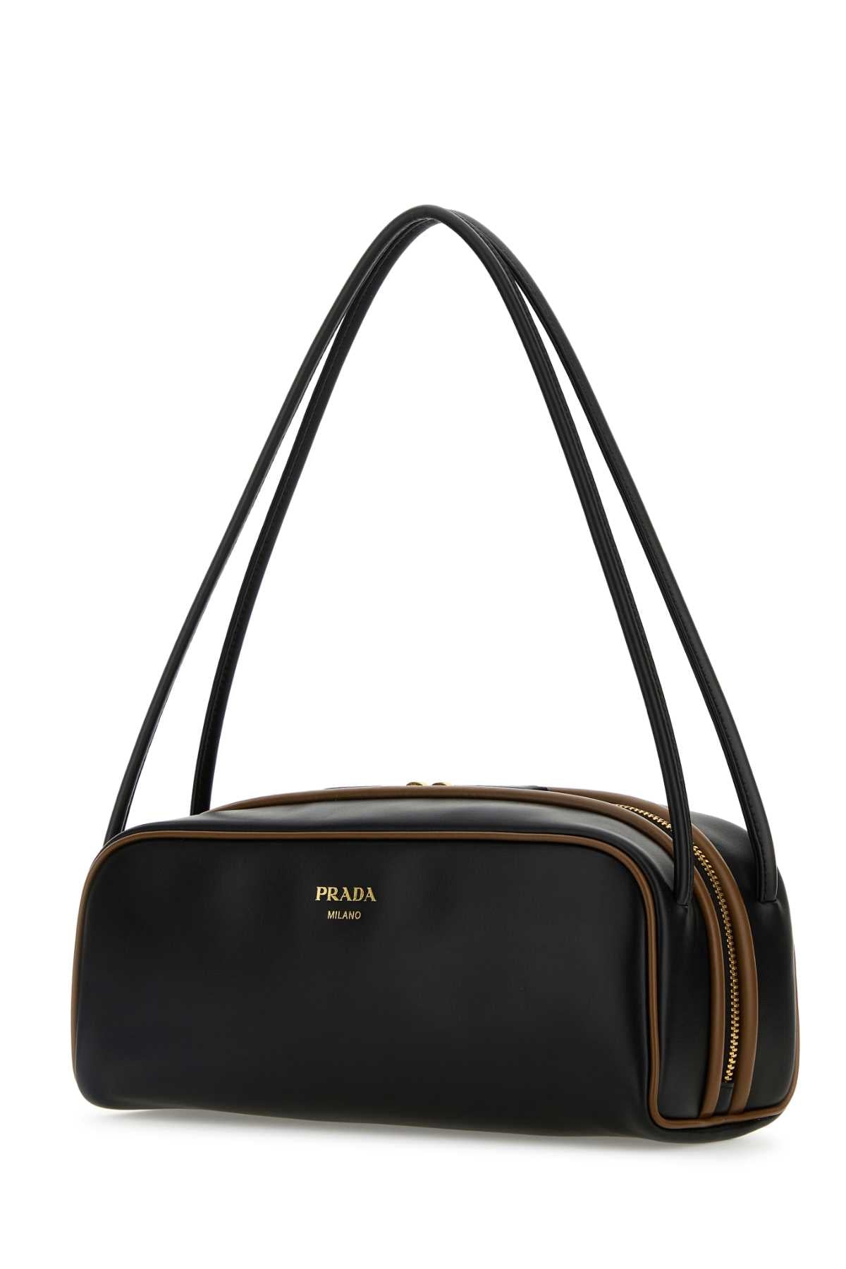 Prada Women Black Leather Shoulder Bag PRADA