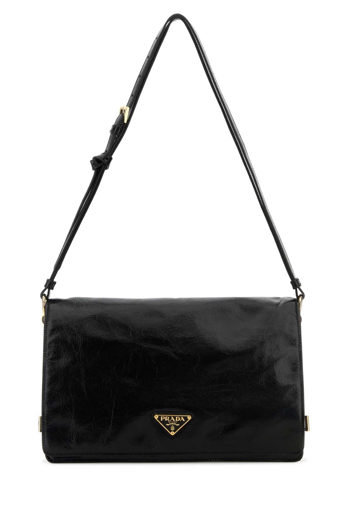 Prada Women Black Leather Medium Shoulder Bag PRADA