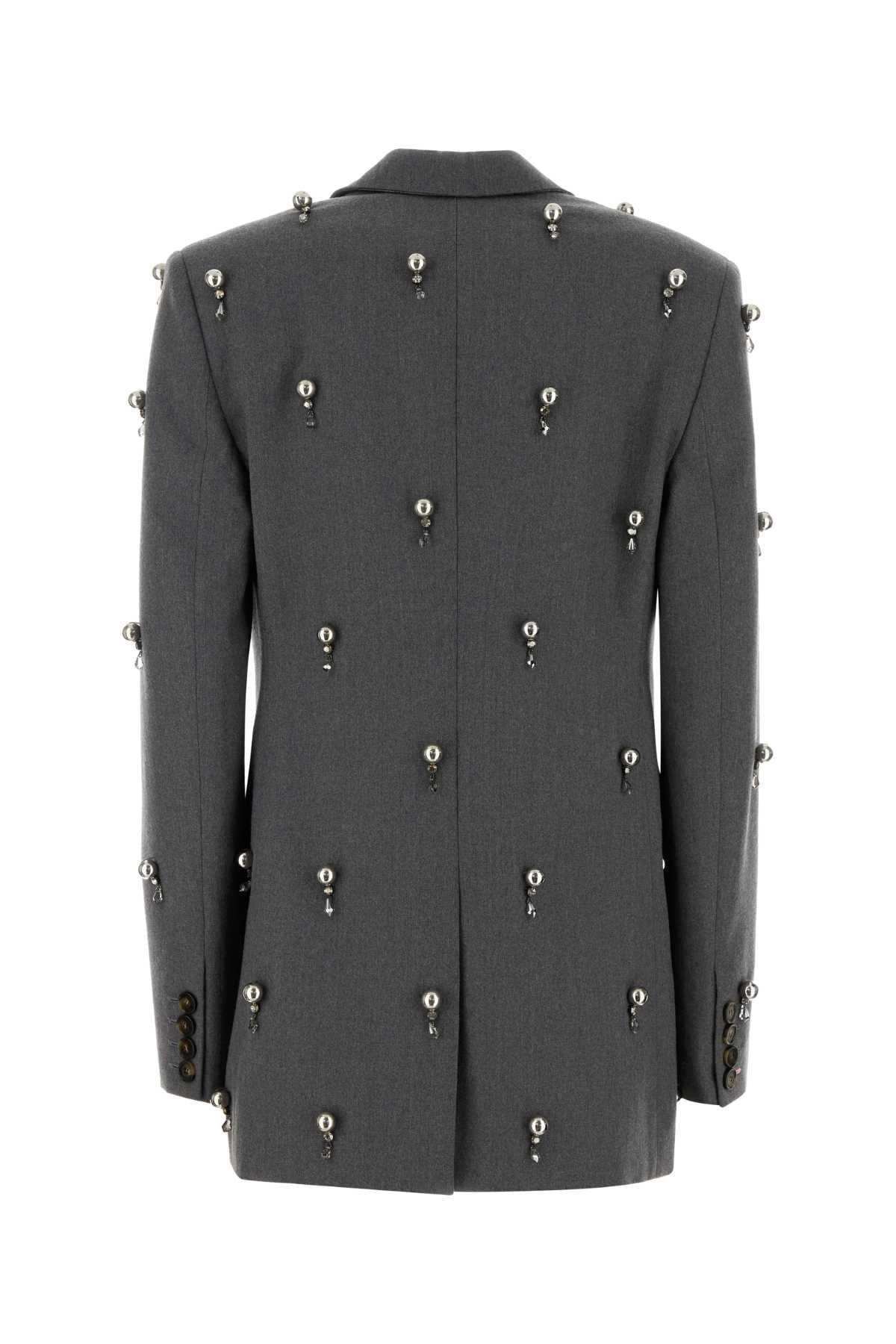 Stella Mccartney Women Grey Wool Blazer STELLA MCCARTNEY