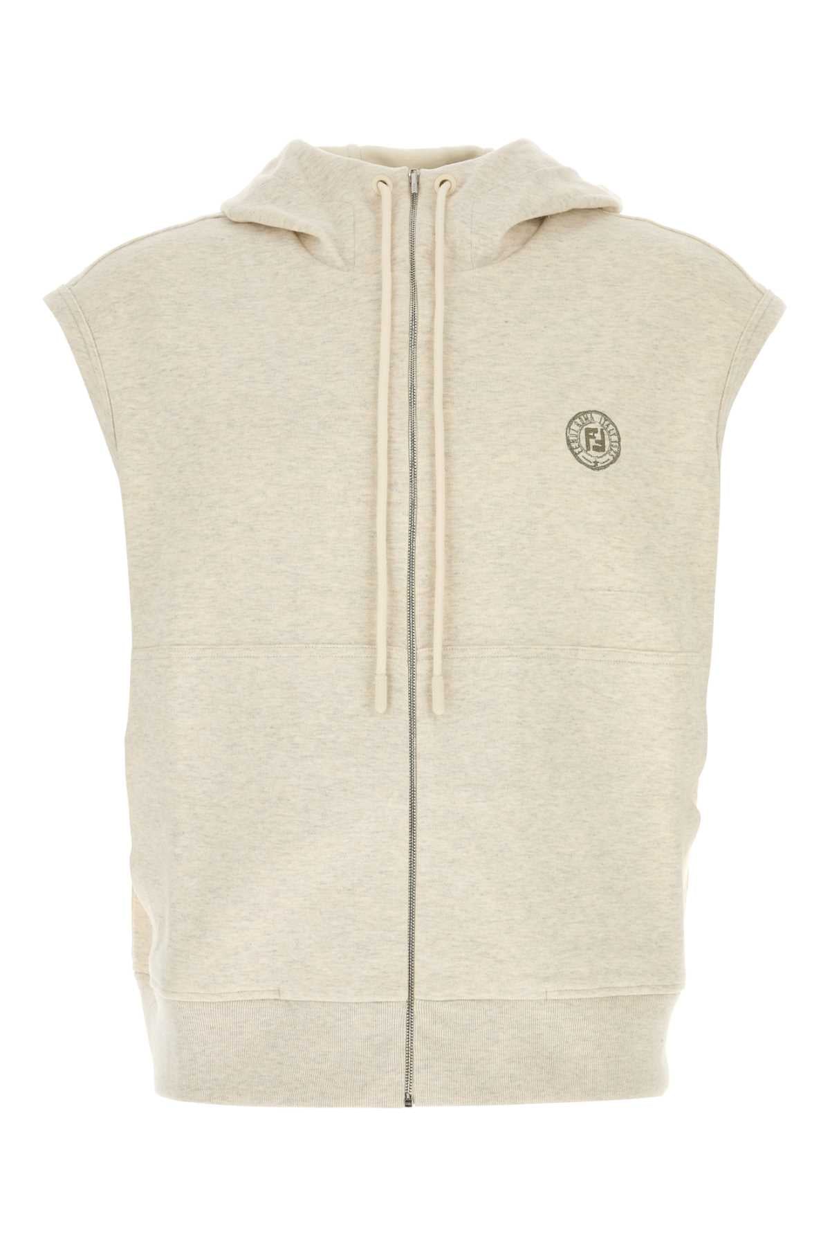 Fendi Men Melange Crema Stretch Sweatshirt FENDI