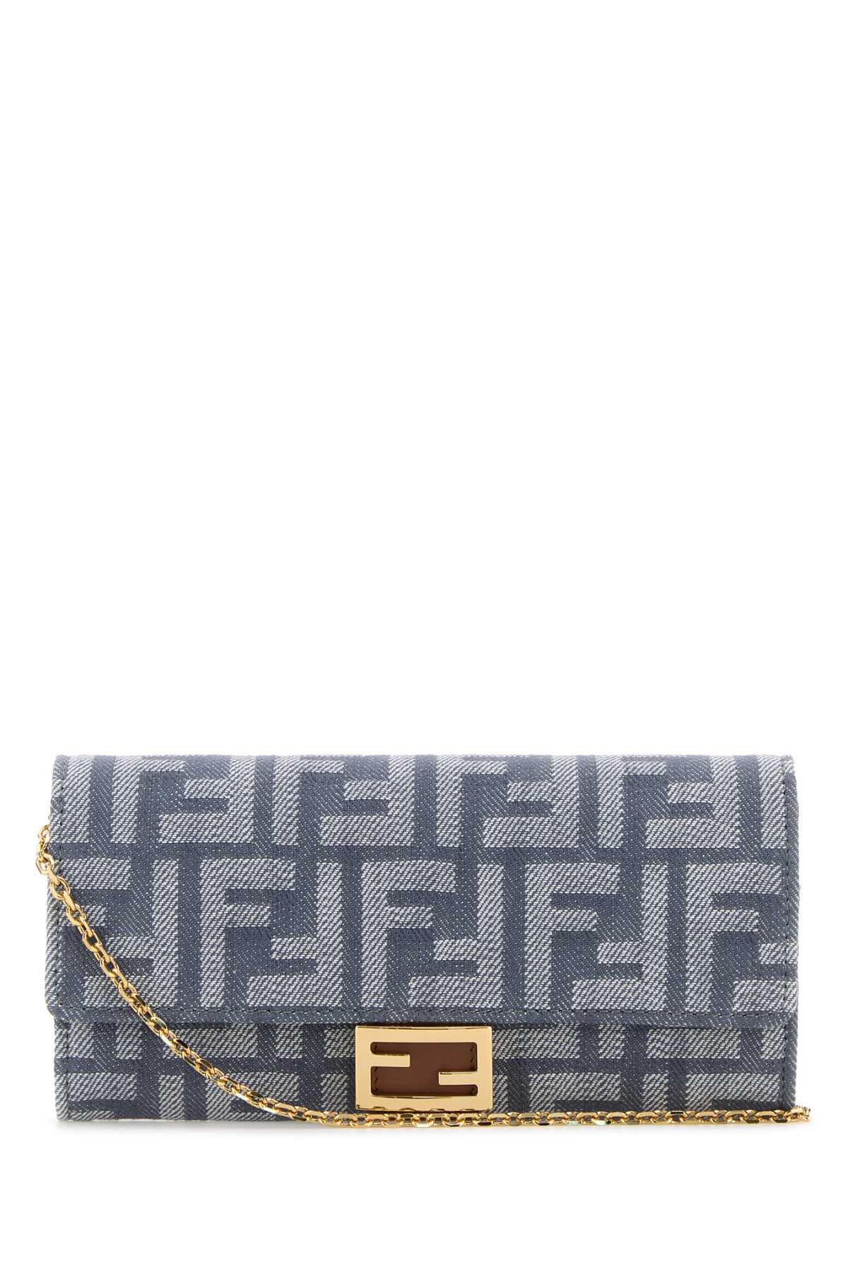 Fendi Women Embroidered Denim Wallet FENDI
