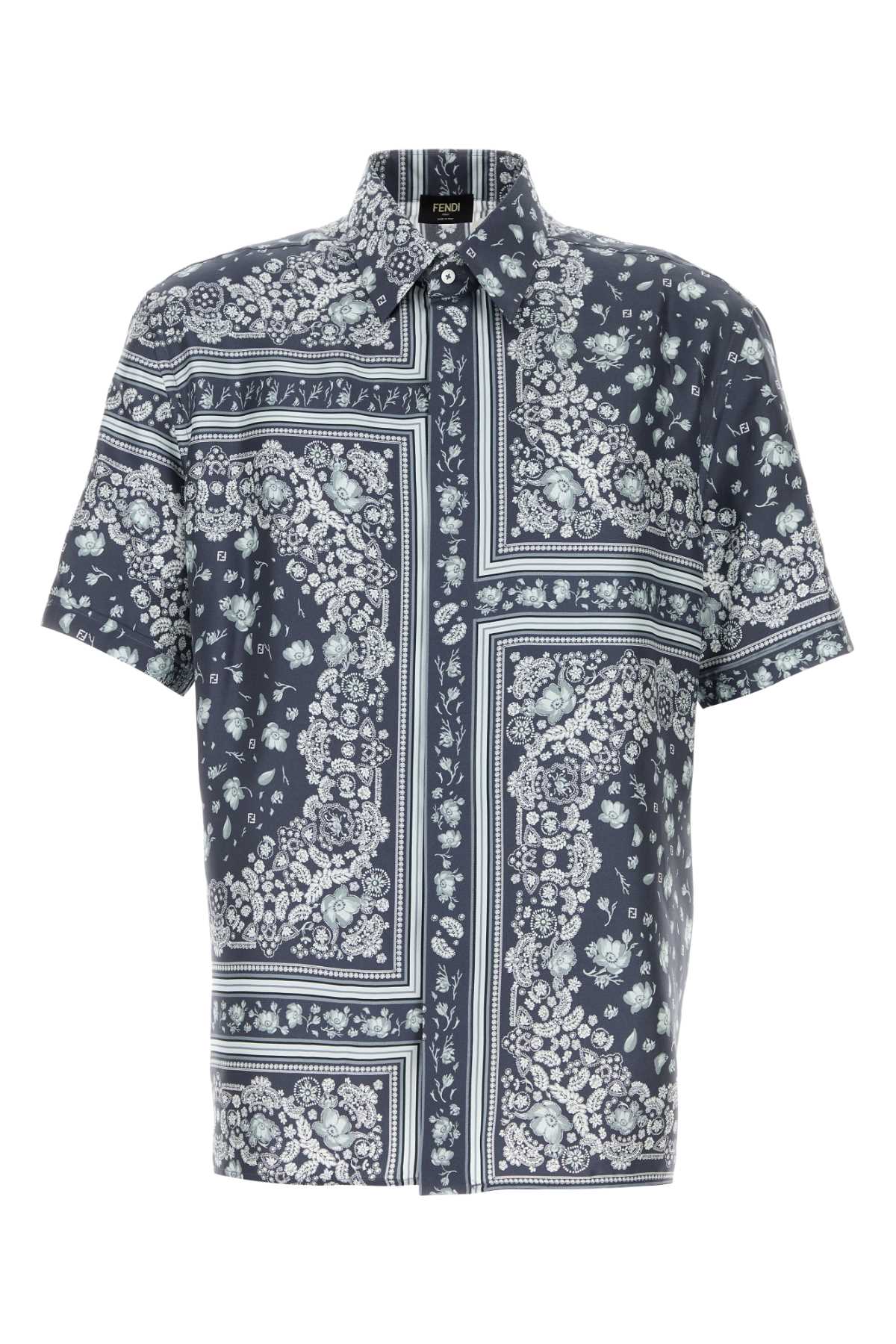 Fendi Men Printed Silk Shirt FENDI