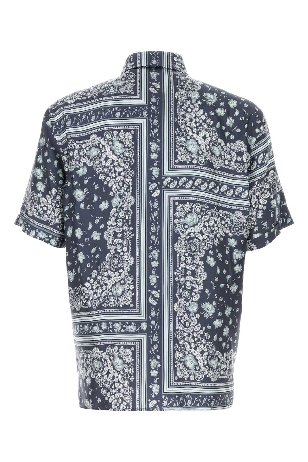 Fendi Men Printed Silk Shirt FENDI