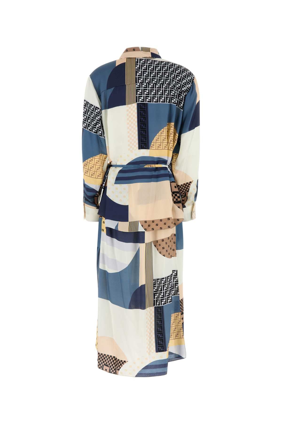 Fendi Women Printed Silk Dress FENDI