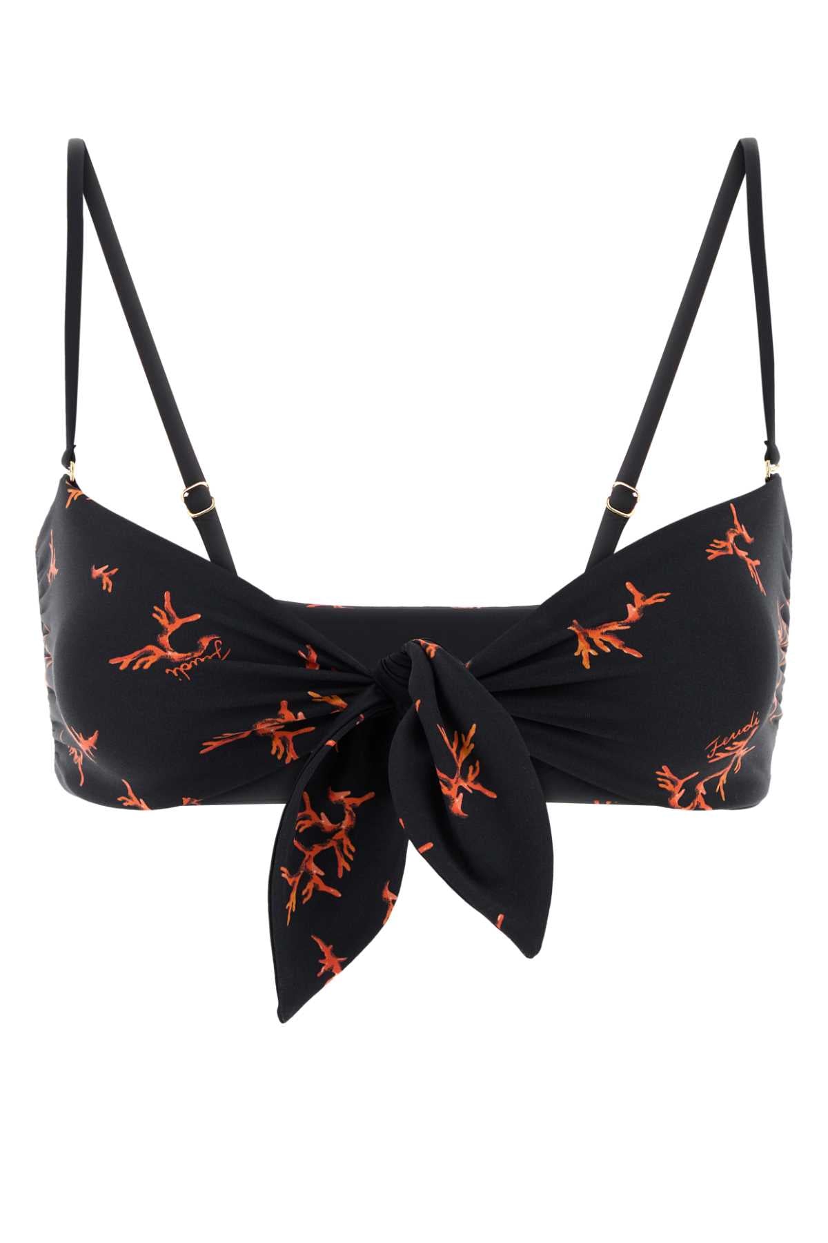Fendi Women Printed Stretch Nylon Bikini Top FENDI