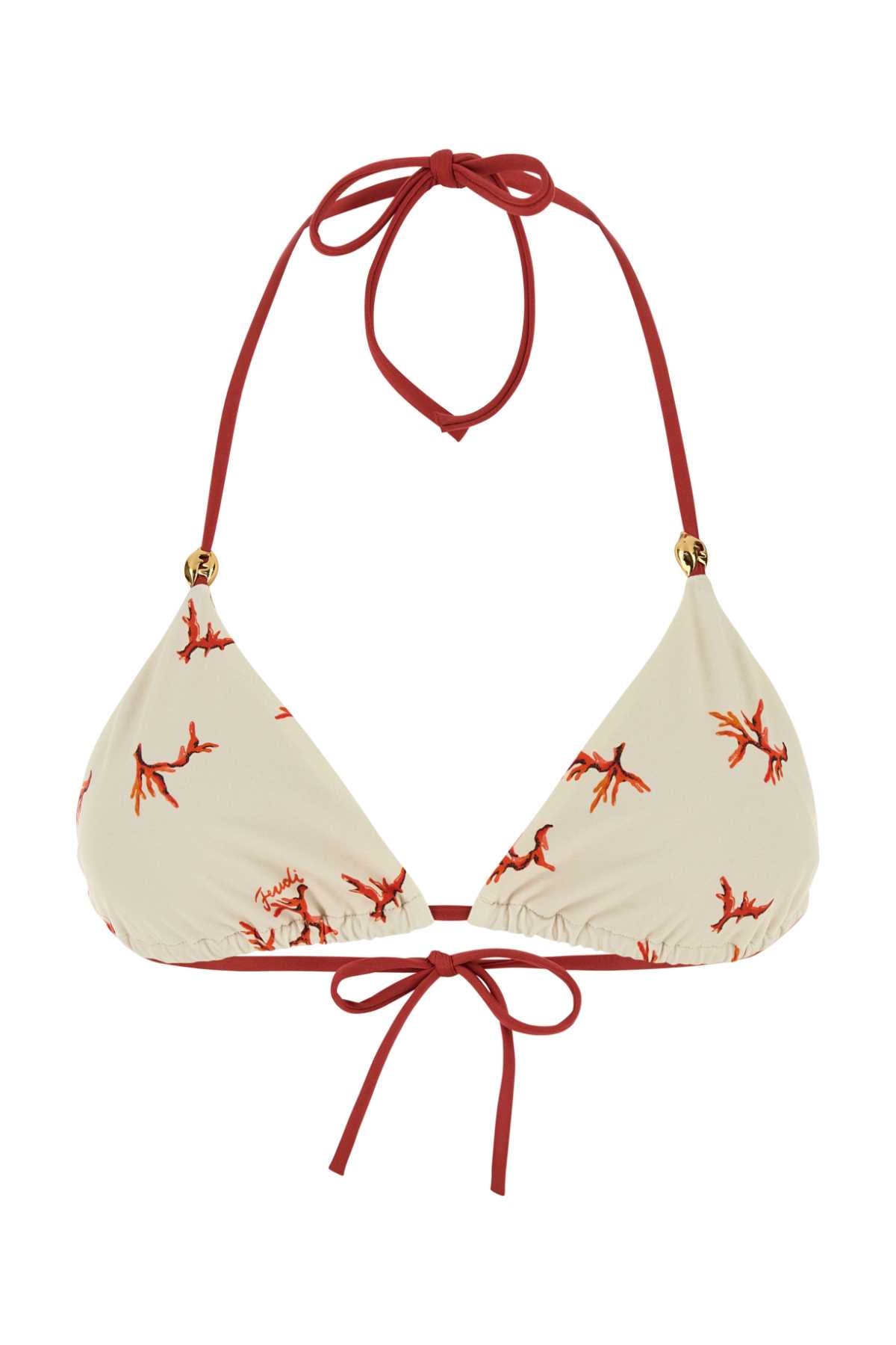 Fendi Women Printed Stretch Nylon Bikini Top FENDI