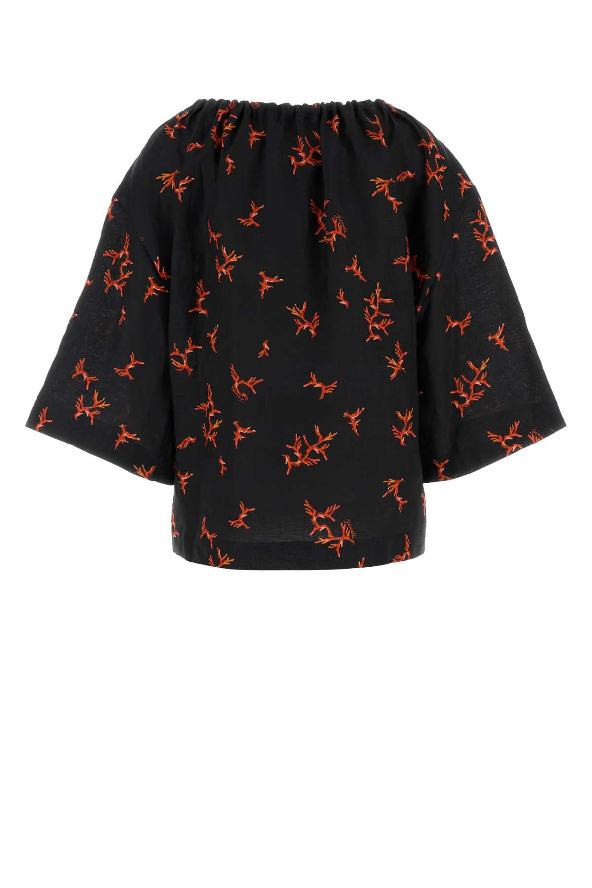 Fendi Women Printed Linen Blouse FENDI