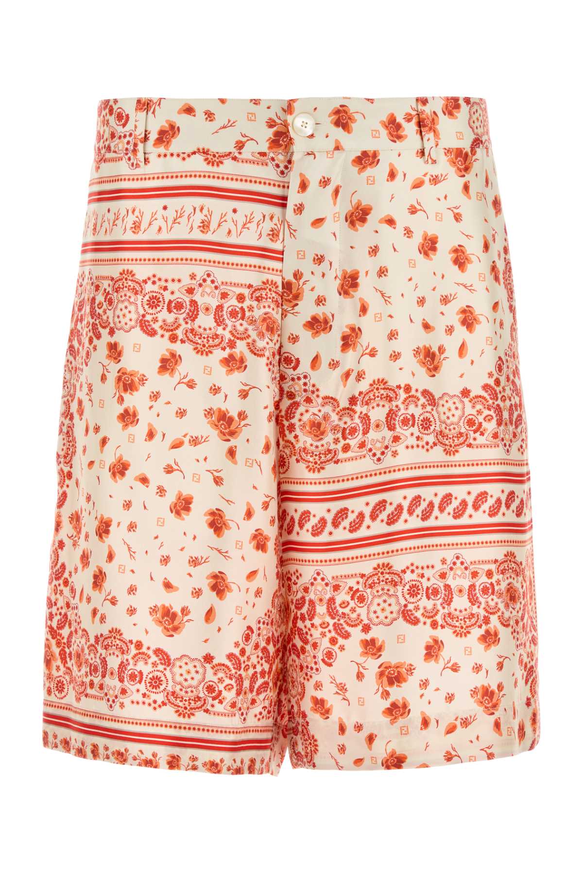 Fendi Men Printed Silk Bermuda Shorts FENDI