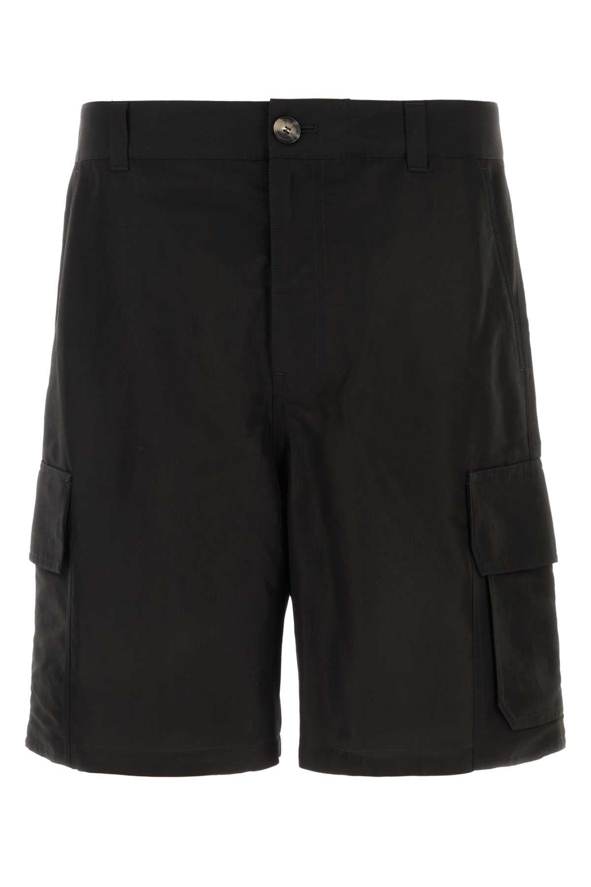 Loewe Paula's Ibiza Men Black Canvas Paula S Ibiza Bermuda Shorts LOEWE