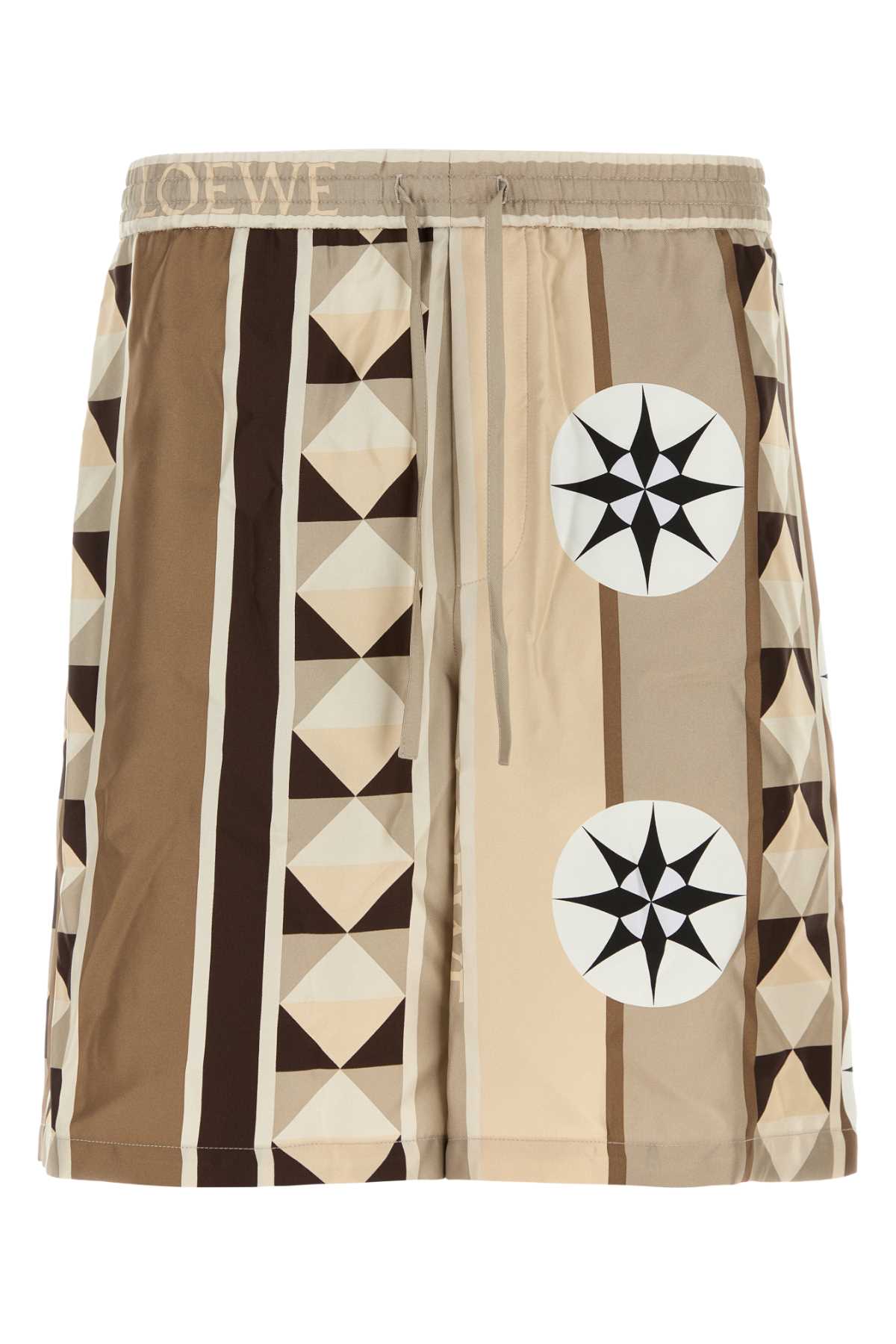 Loewe Paula's Ibiza Men Printed Silk Paula S Ibiza Bermuda Shorts LOEWE