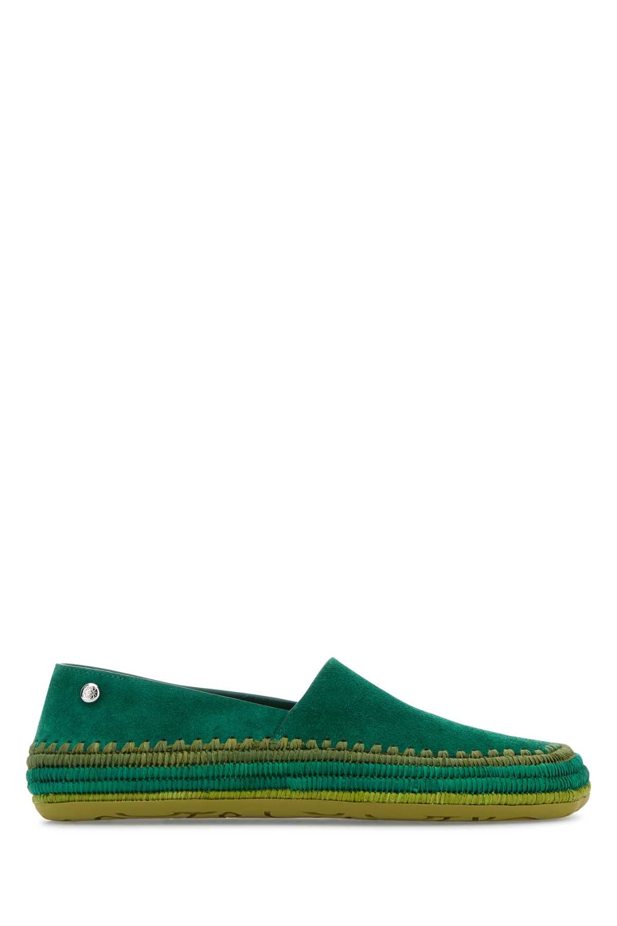 Loewe Paula's Ibiza Women Grass Green Suede Paula S Ibiza Rio Espadrilles LOEWE