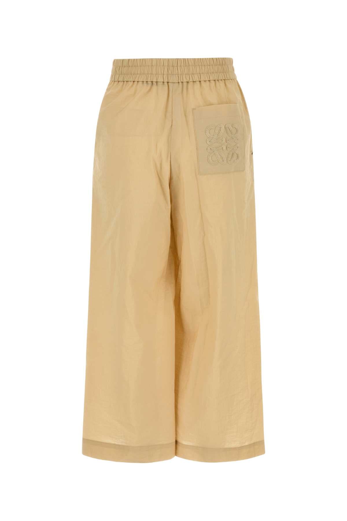 Loewe Paula's Ibiza Women Beige Cotton Blend Paula S Ibiza Wide-Leg Pant LOEWE