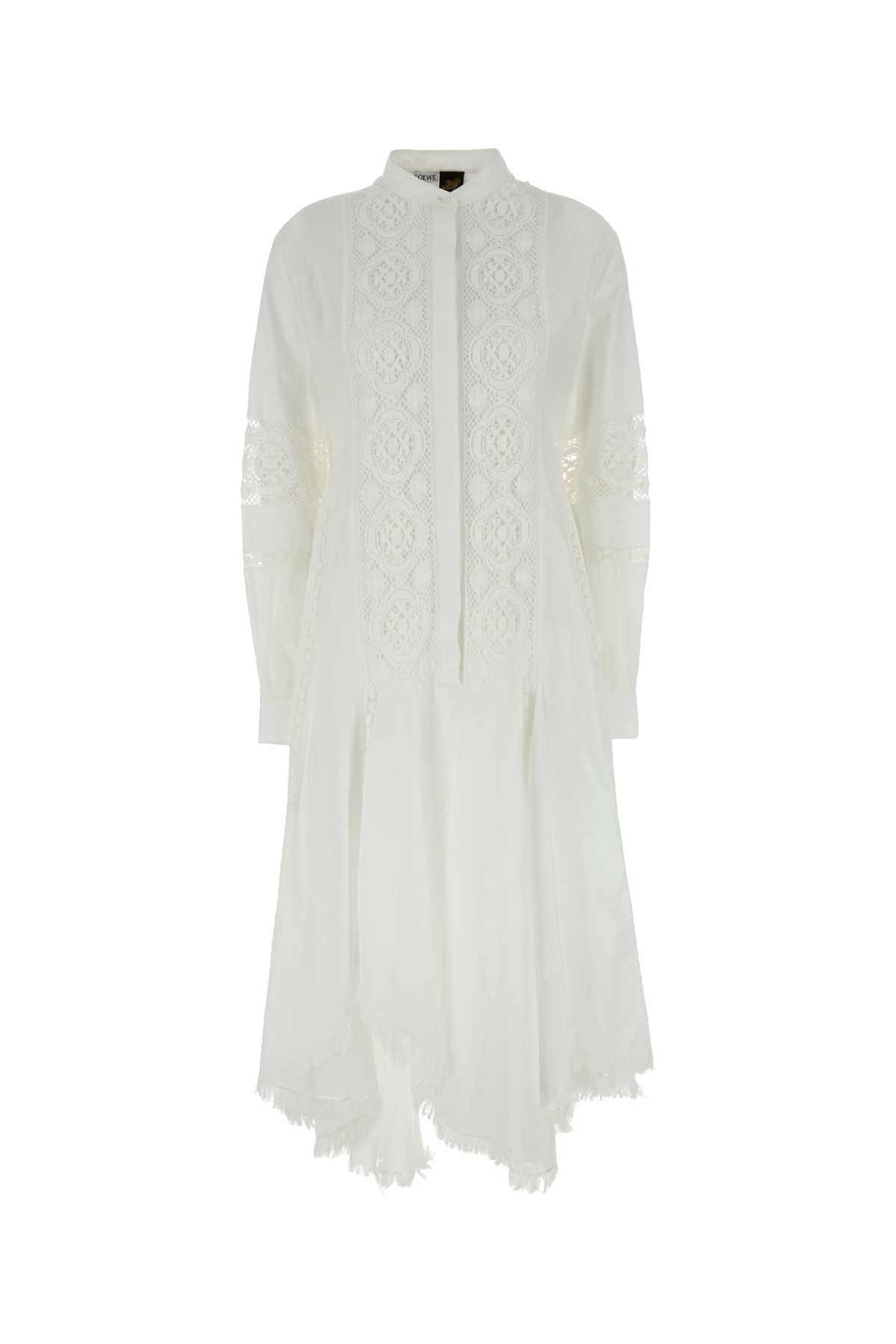 Loewe Paula's Ibiza Women White Cotton Paula S Ibiza Shirt Dress LOEWE