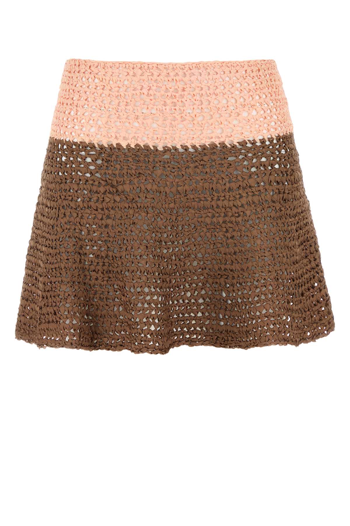Loewe Paula's Ibiza Women Two-Tone Crochet Paula S Ibiza Mini Skirt LOEWE