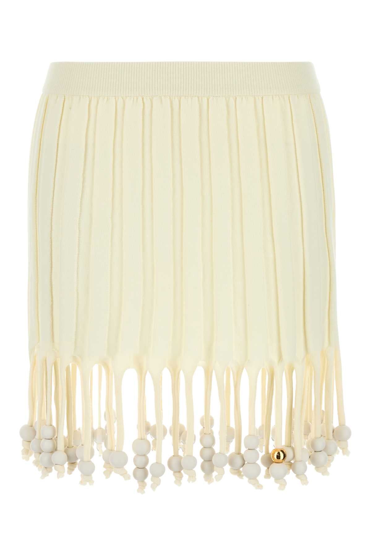 Loewe Paula's Ibiza Women Ivory Cotton Paula S Ibiza Mini Skirt LOEWE