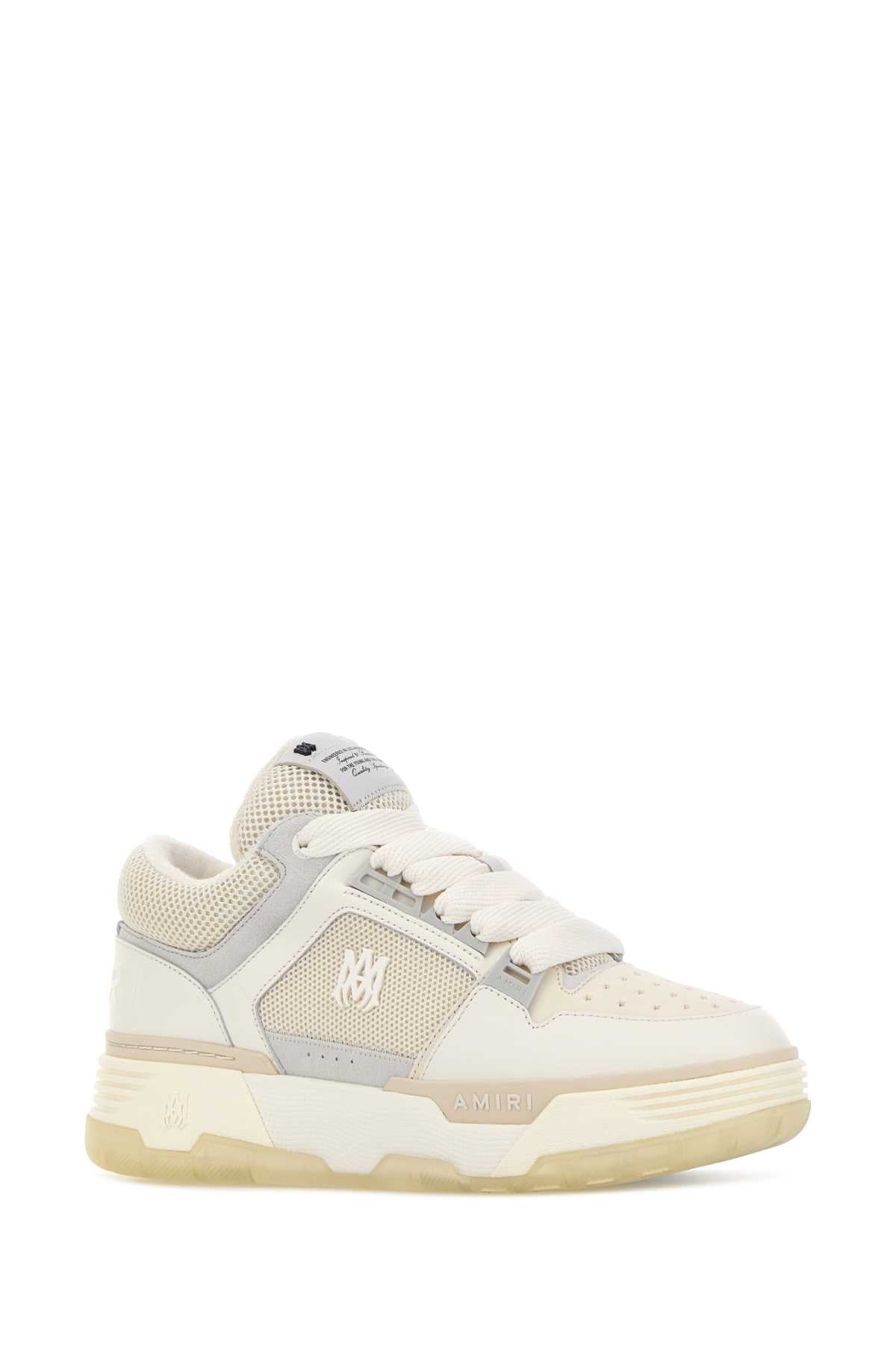 Amiri Men White Mesh And Leather Ma-1 Sneakers AMIRI
