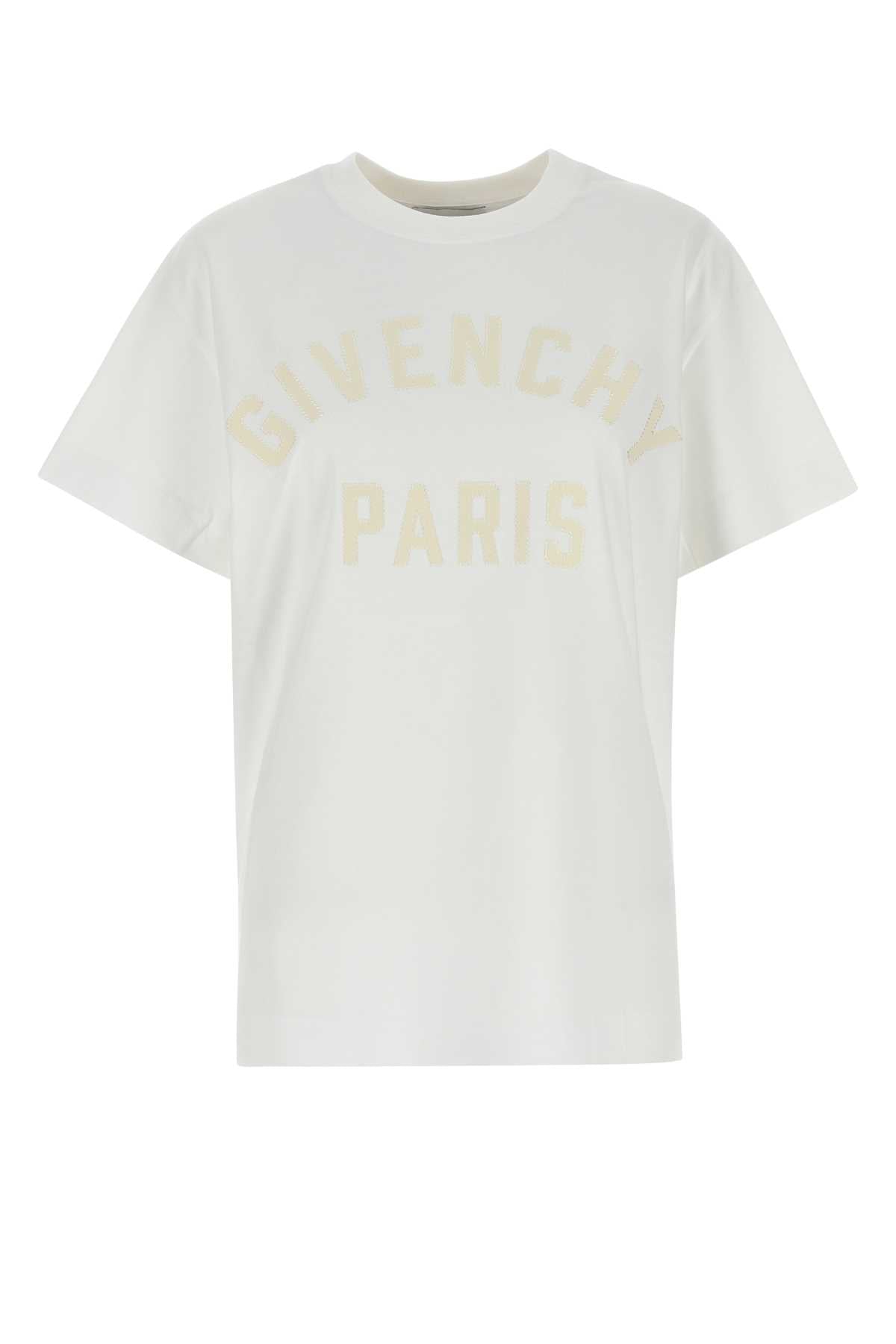 Givenchy Women White Cotton Oversize T-Shirt GIVENCHY