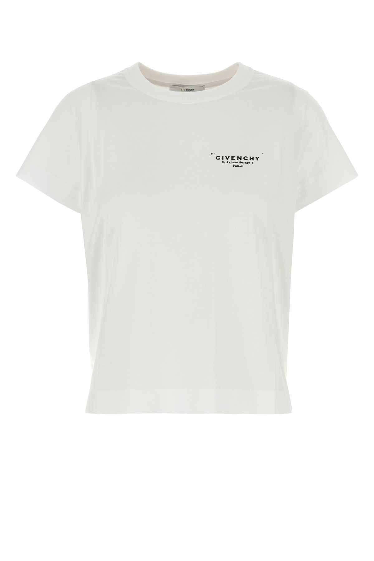 Givenchy Women White Cotton T-Shirt GIVENCHY