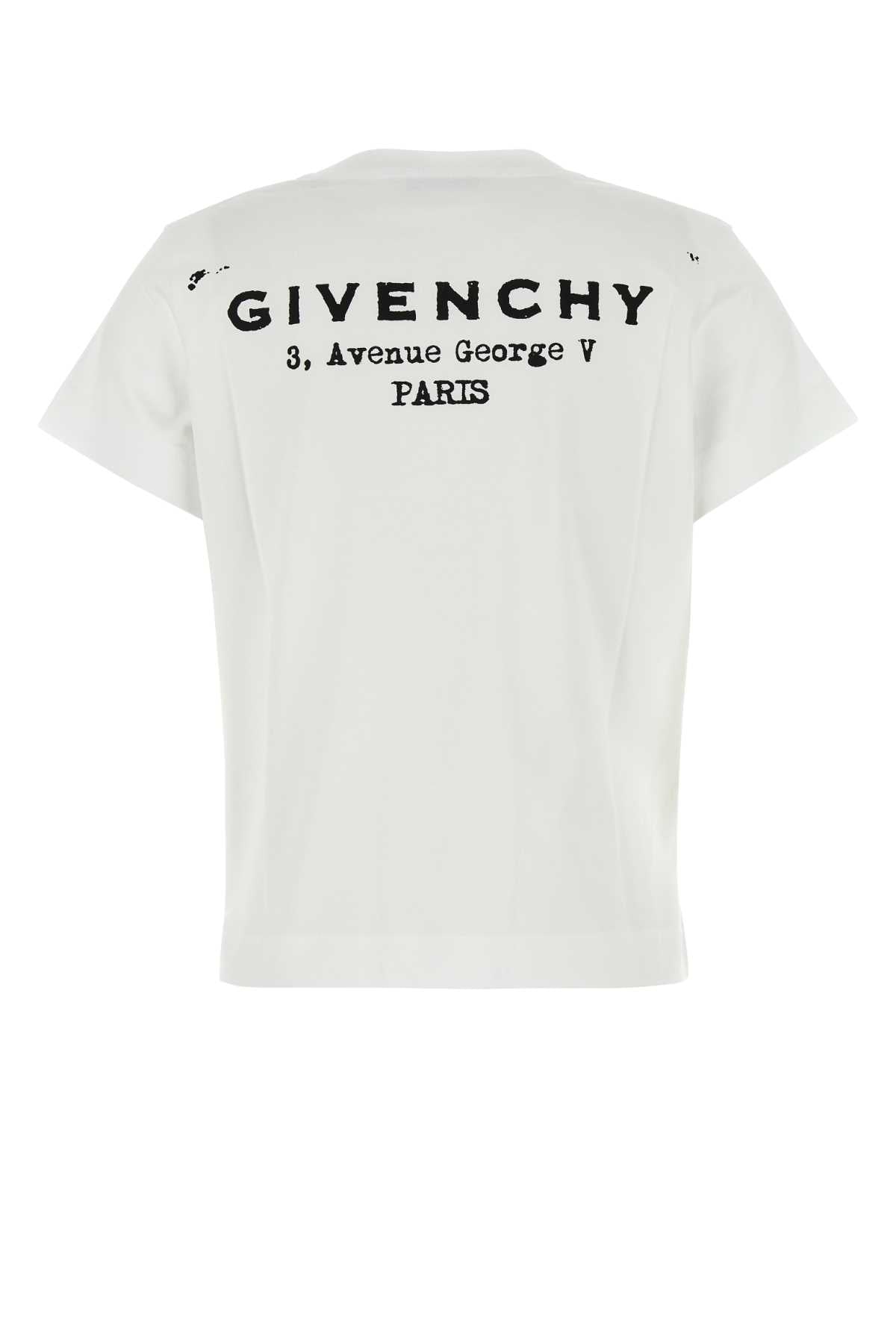 Givenchy Women White Cotton T-Shirt GIVENCHY