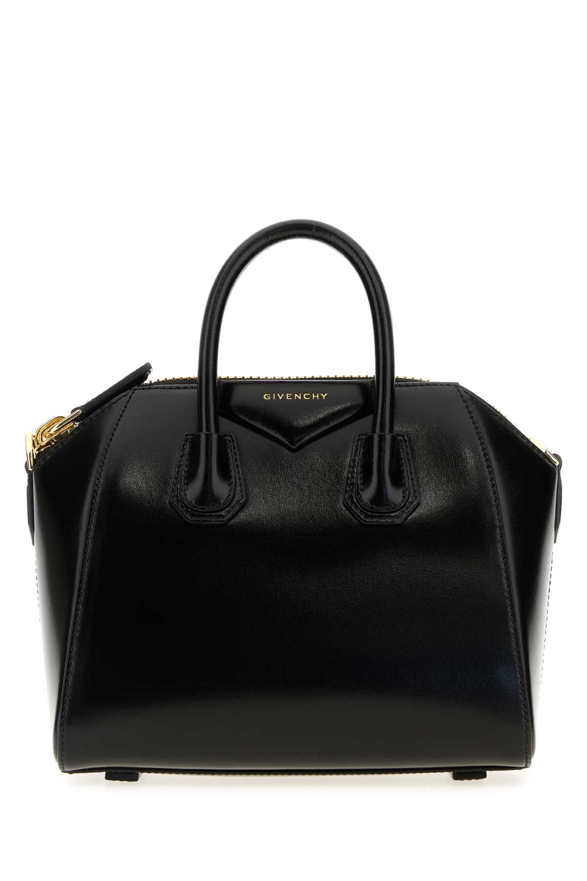 Givenchy Women Black Leather Mini Antigona Handbag GIVENCHY