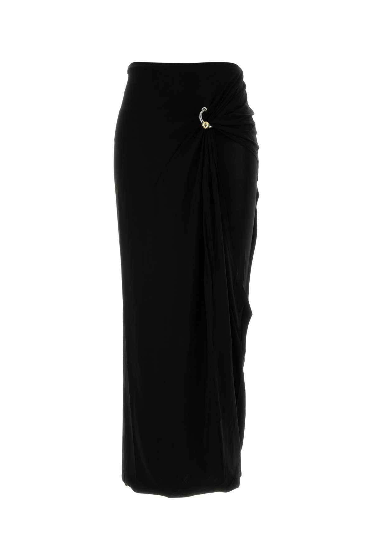 Jean Paul Gaultier Women Black Stretch Rayon Skirt JEAN PAUL GAULTIER