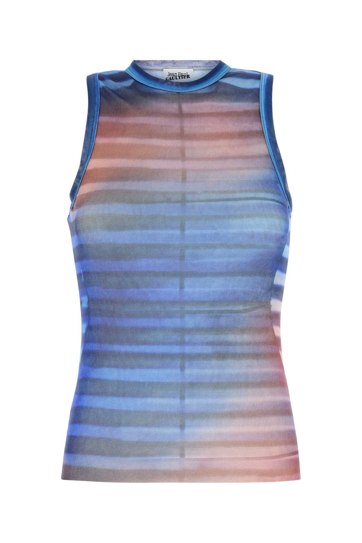Jean Paul Gaultier Women Printed Tulle The Air Tank Top JEAN PAUL GAULTIER