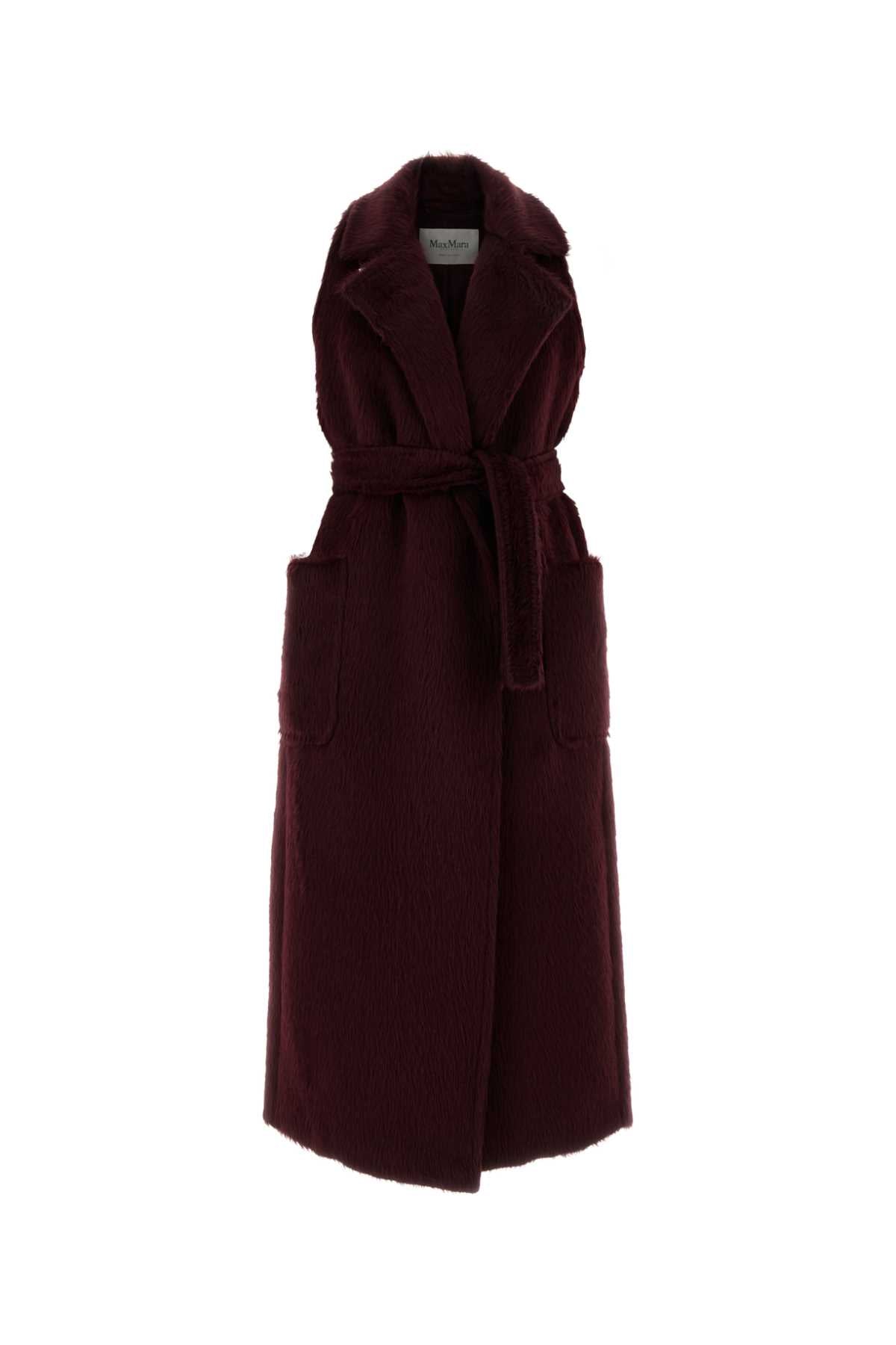 Max Mara Women Burgundy Eco Fut Abbozzi1234 Vest