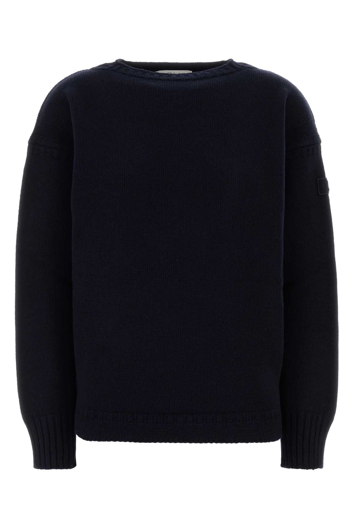 Chloe Women Dark Blue Wool Blend Sweater CHLOE