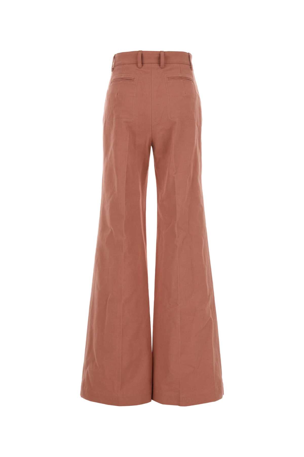 Chloe Women Dark Pink Cotton Flared Leg Pant CHLOE