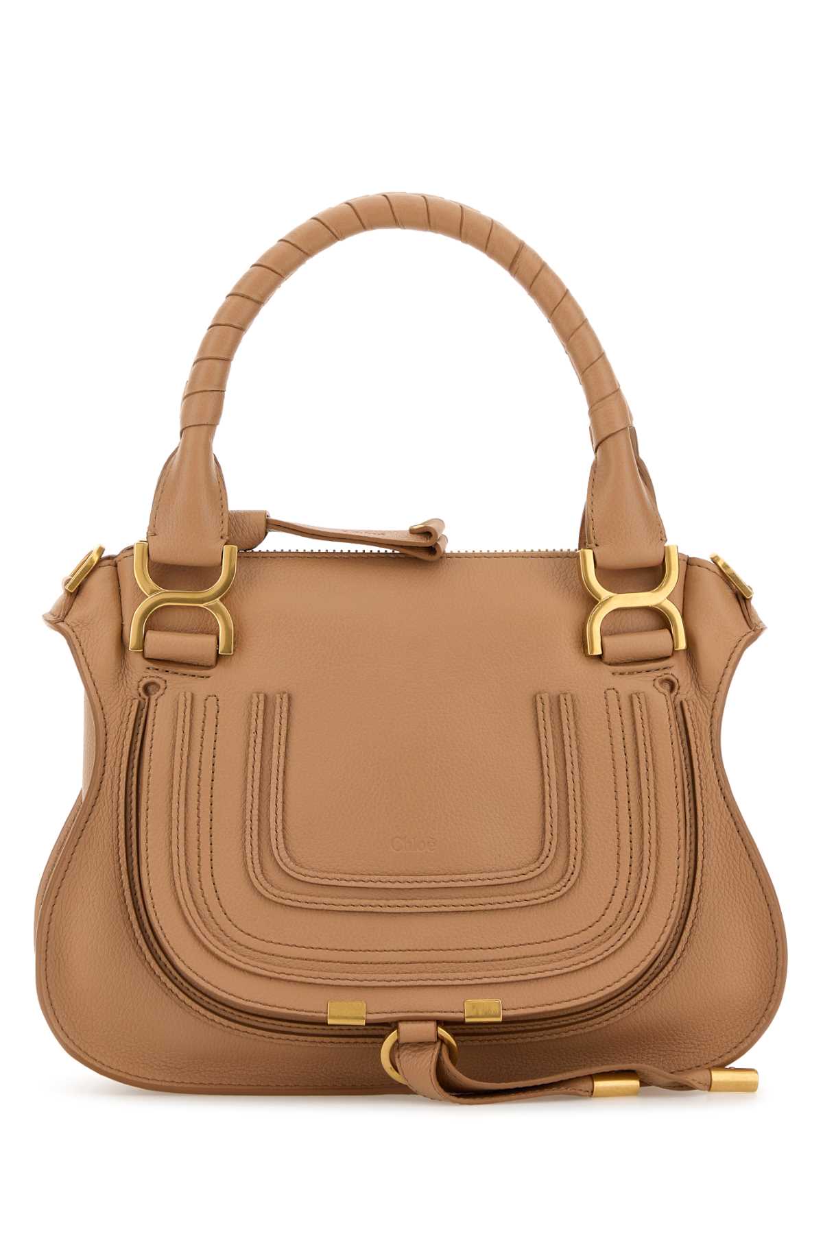 Chloe Women Peach Leather Small Marcie Handbag CHLOE