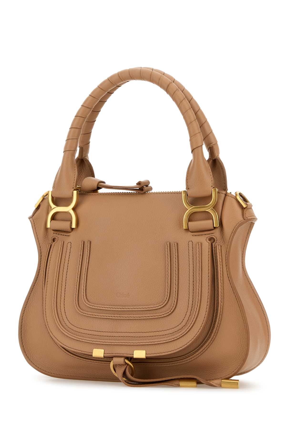 Chloe Women Peach Leather Small Marcie Handbag CHLOE