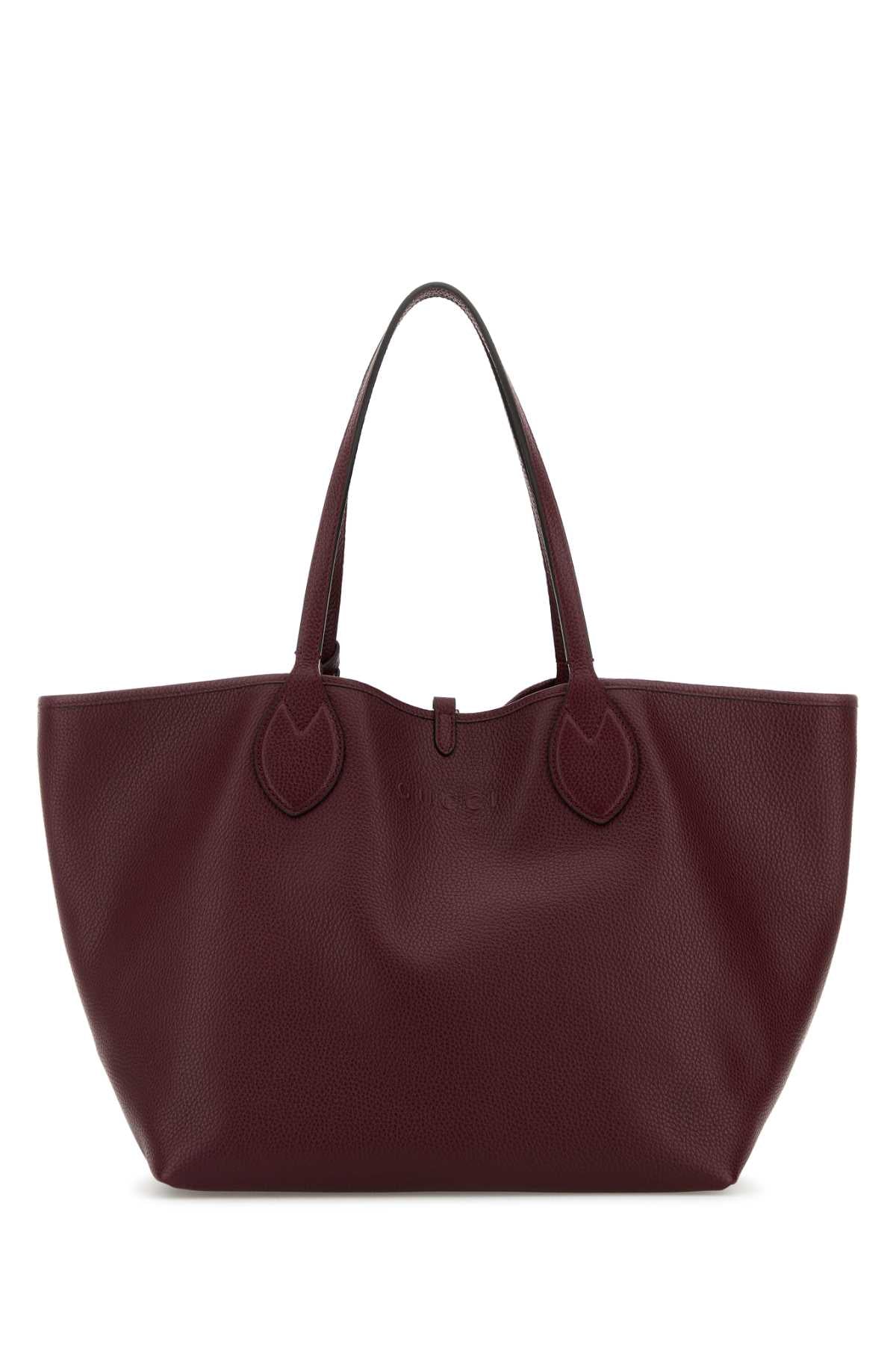 Gucci Women Burgundy Leather Reversible Shopping Bag GUCCI